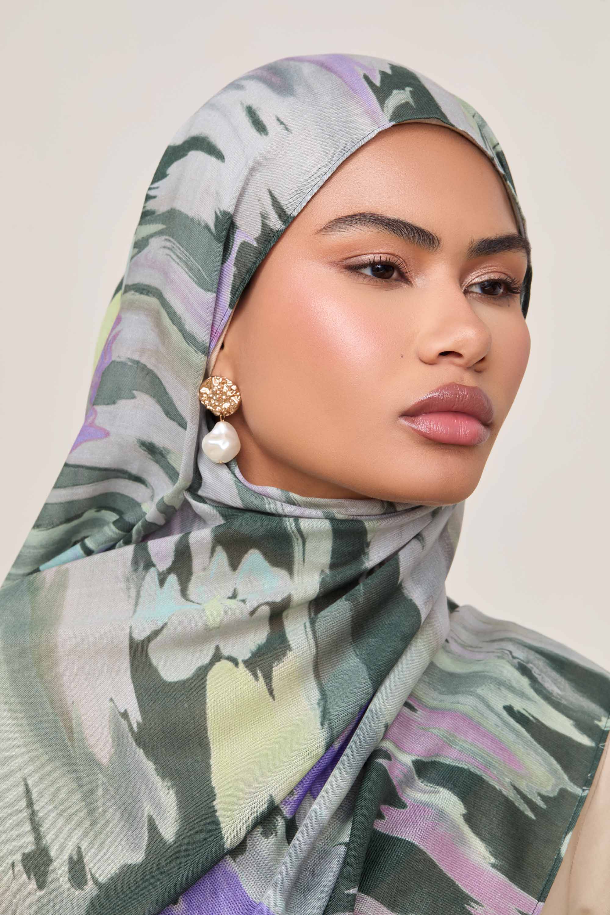 Printed Modal Hijab - Verdant - Image 3