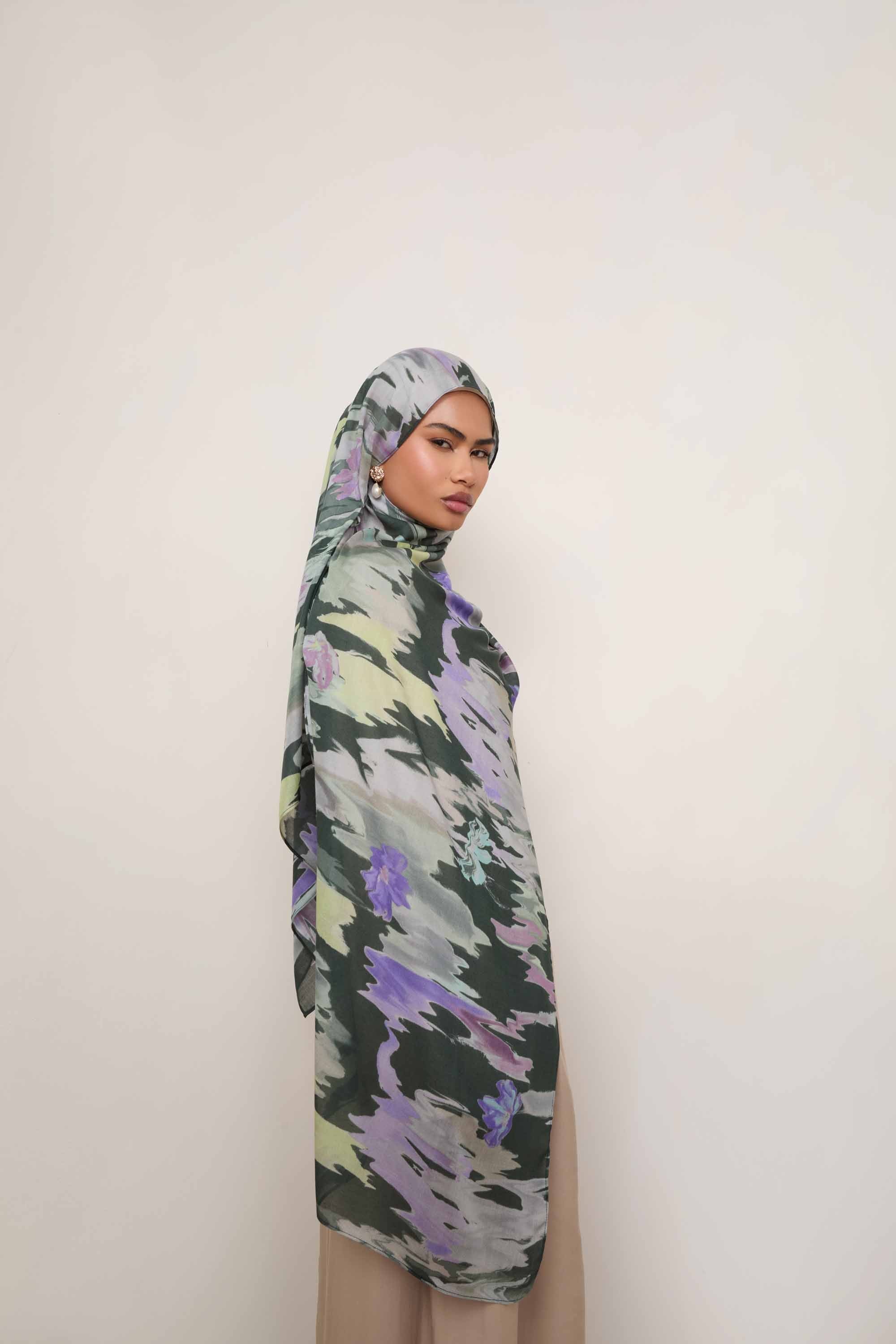 Printed Modal Hijab - Verdant - Image 6