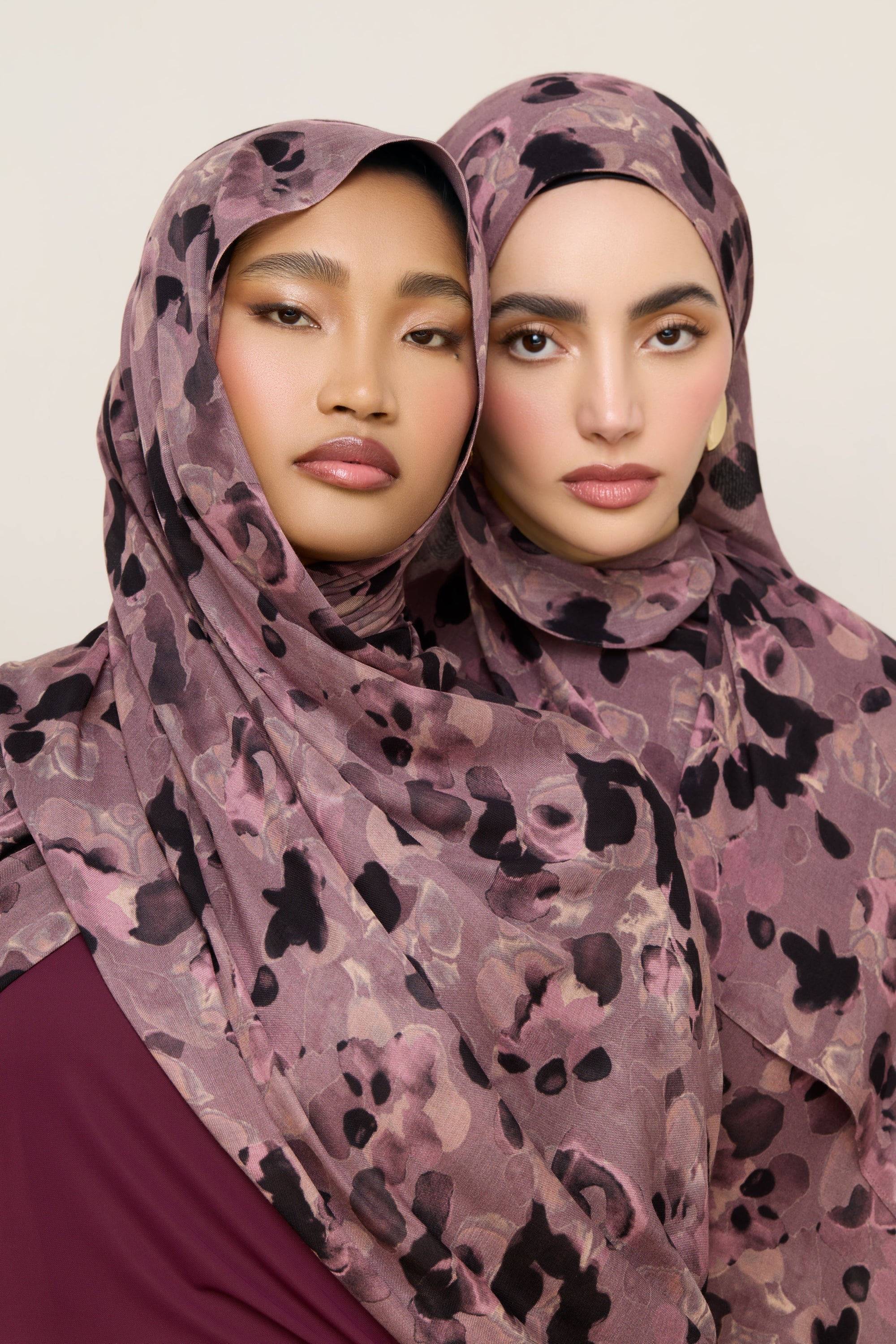 Printed Modal Hijab - Watercolor Bloom - Image 3