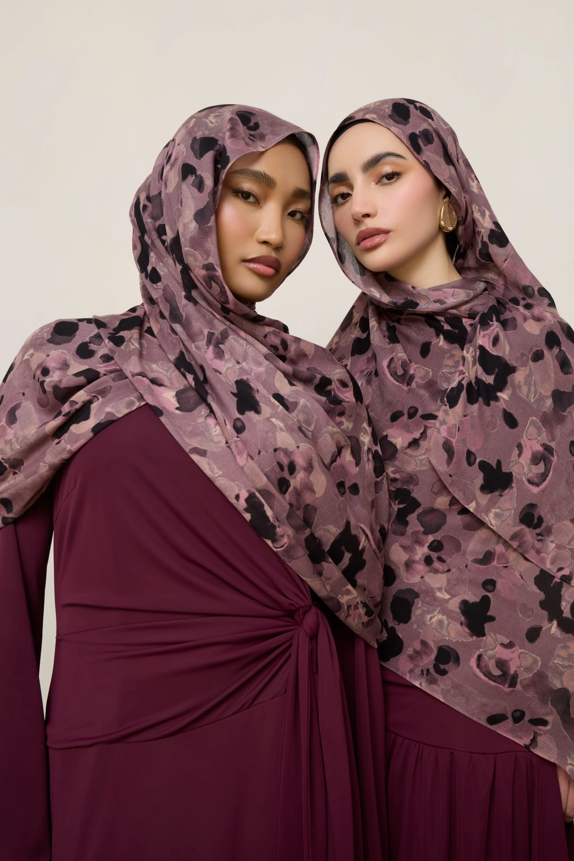 Printed Modal Hijab - Watercolor Bloom - Image 6