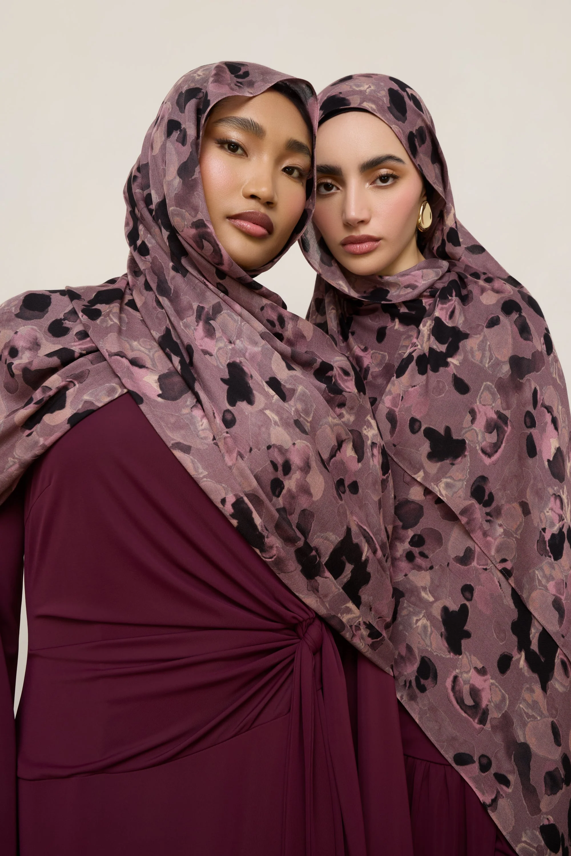 Printed Modal Hijab - Watercolor Bloom - Image 8