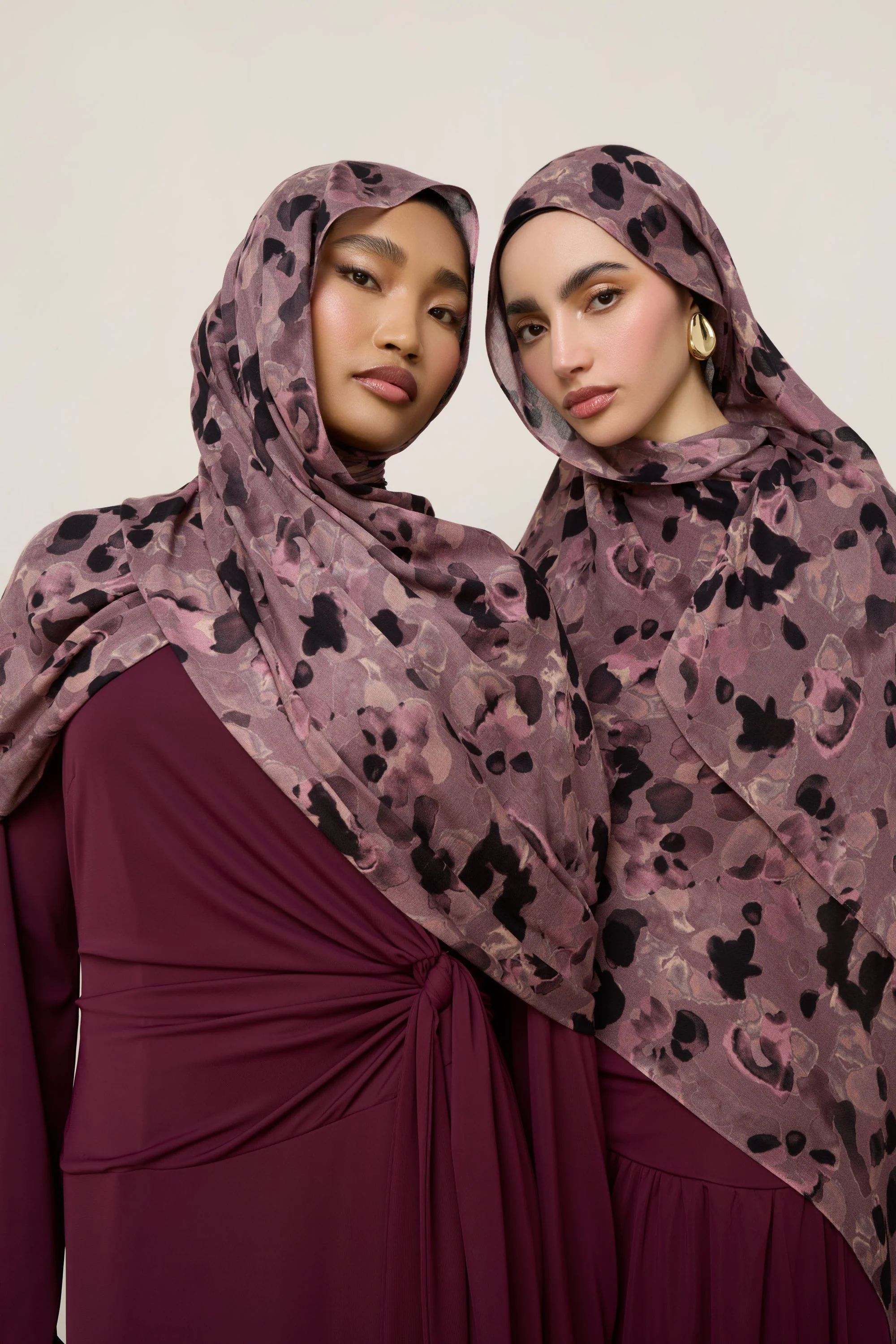 Printed Modal Hijab - Watercolor Bloom - Image 9