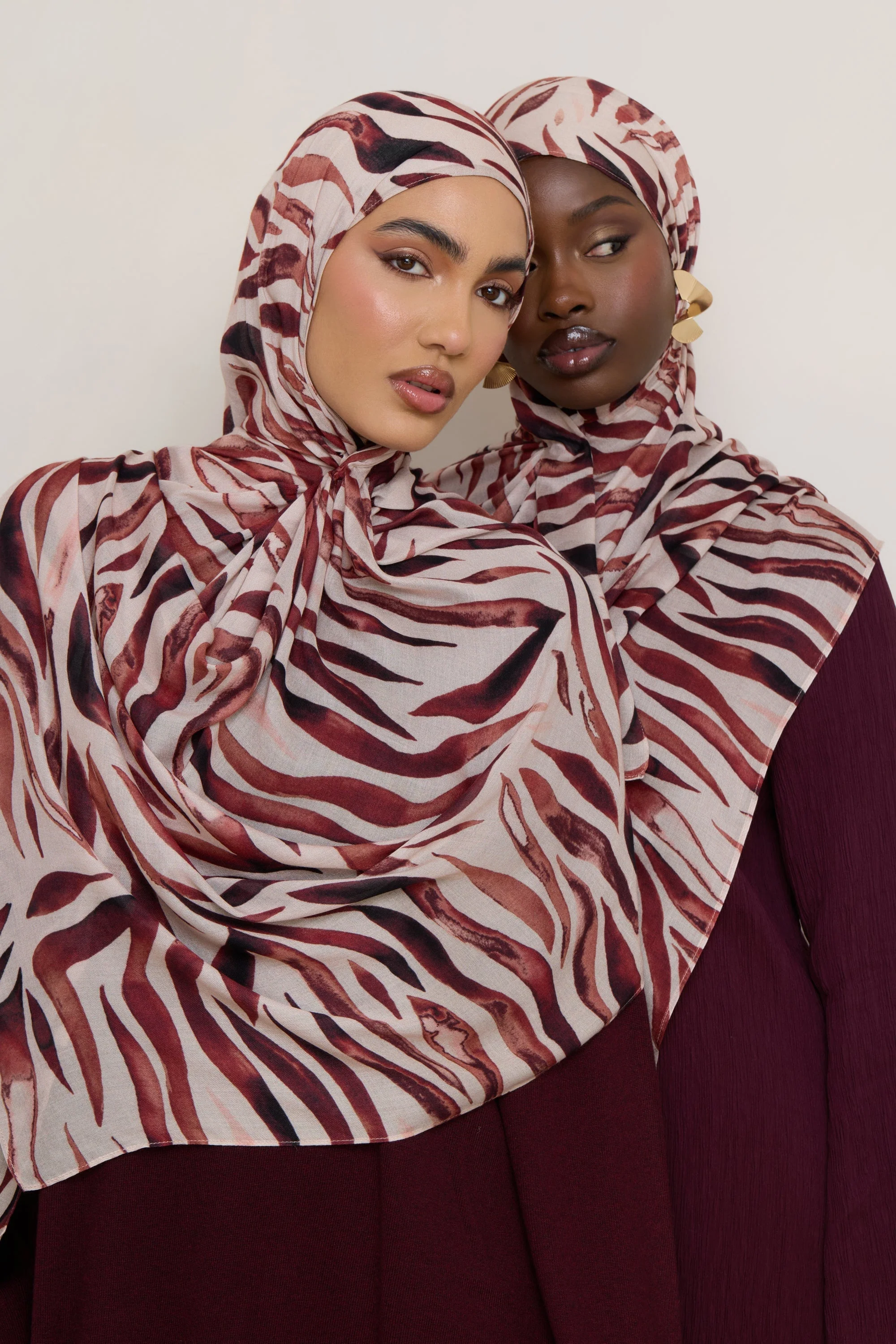 Printed Modal Hijab - Zebra Stripes