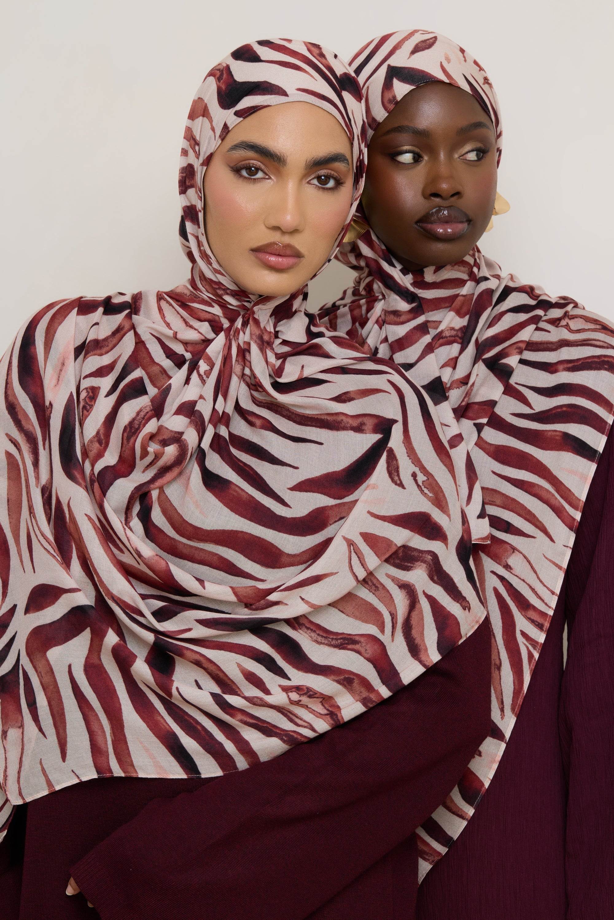 Printed Modal Hijab - Zebra Stripes - Image 6