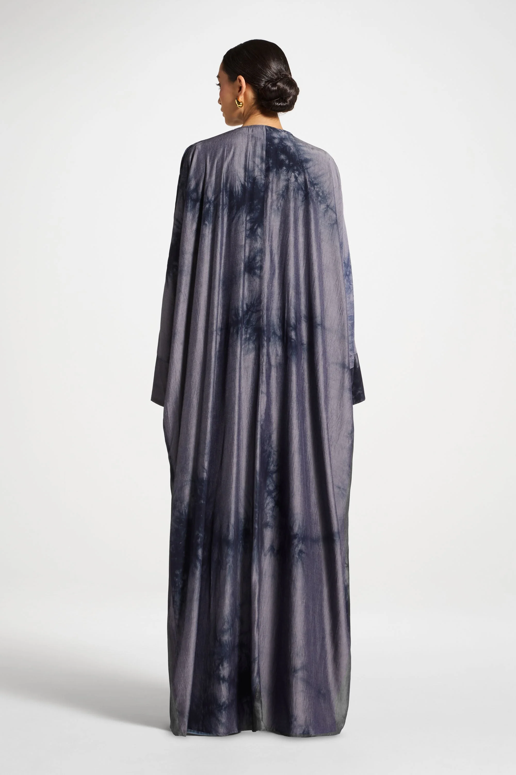 Printed Open Abaya - Wild Mushroom - Image 5