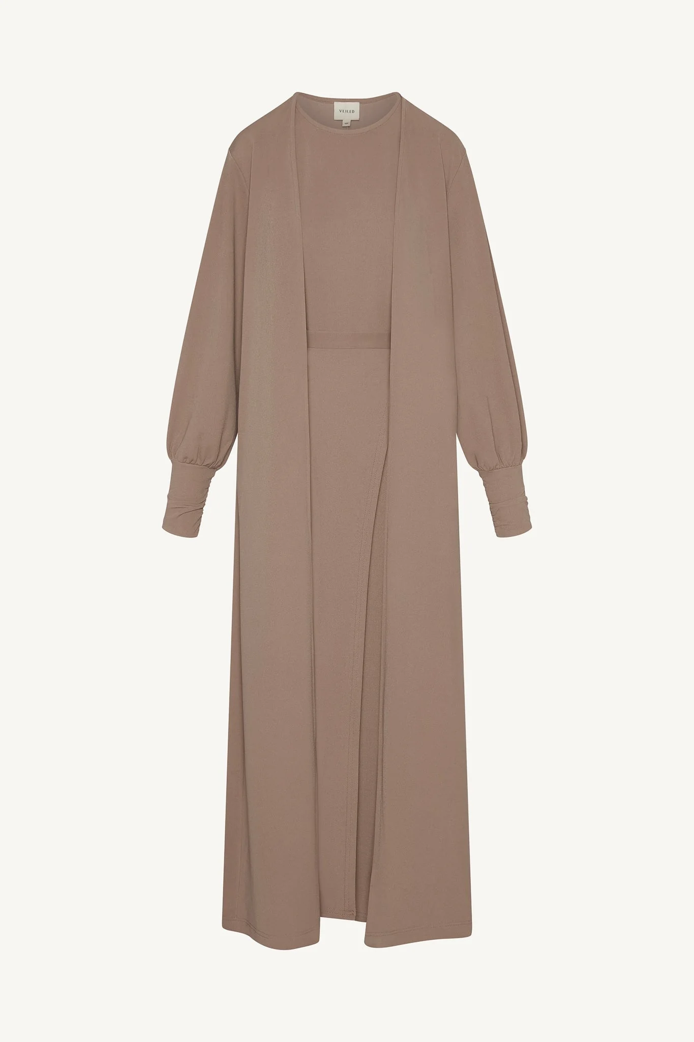 Signature Stretch 3 Piece Abaya & Dress Set - Desert Mauve - Image 10