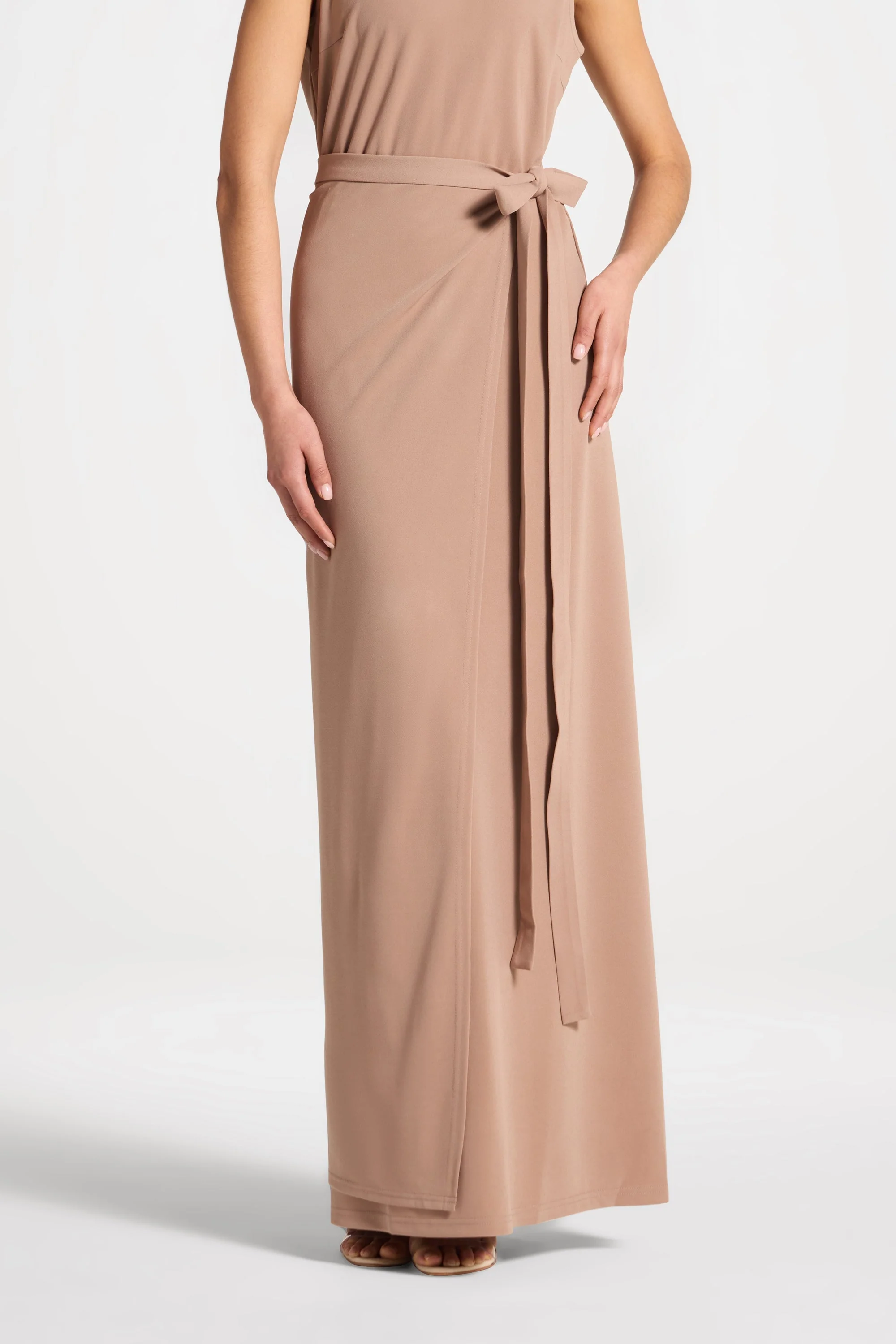 Signature Stretch 3 Piece Abaya & Dress Set - Desert Mauve - Image 8