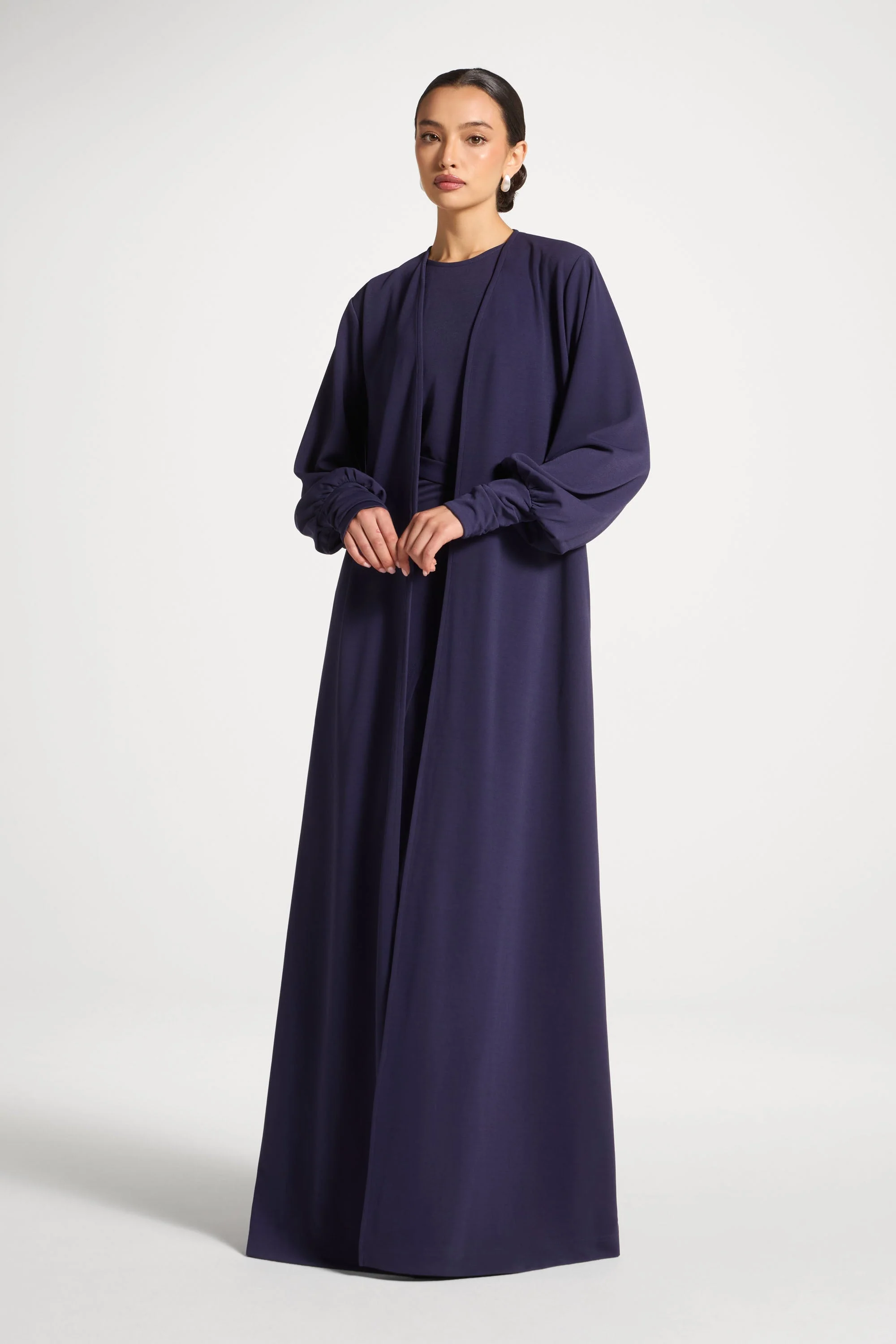 Signature Stretch 3 Piece Abaya & Dress Set - Future Dusk - Image 4