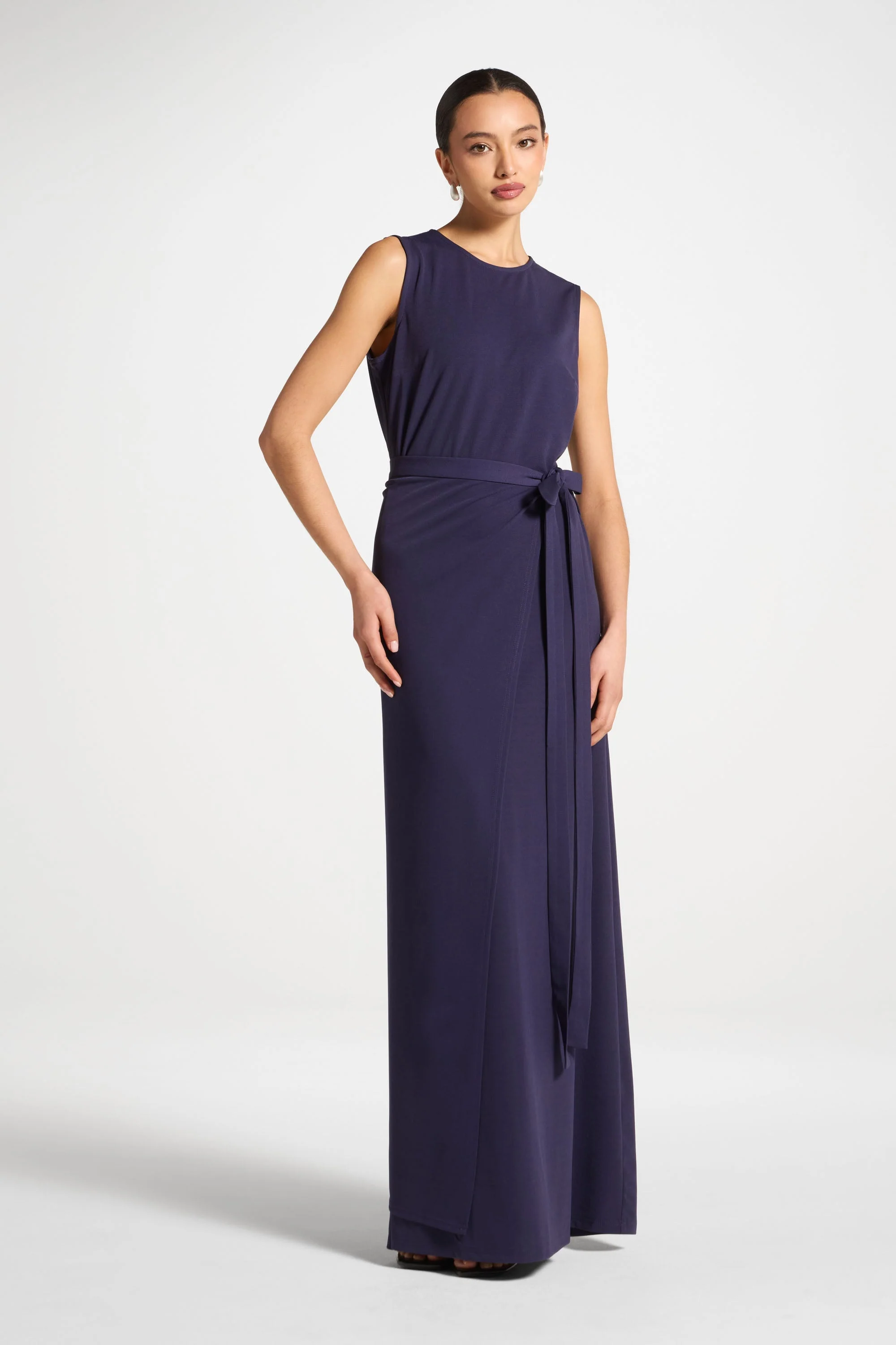 Signature Stretch 3 Piece Abaya & Dress Set - Future Dusk - Image 8