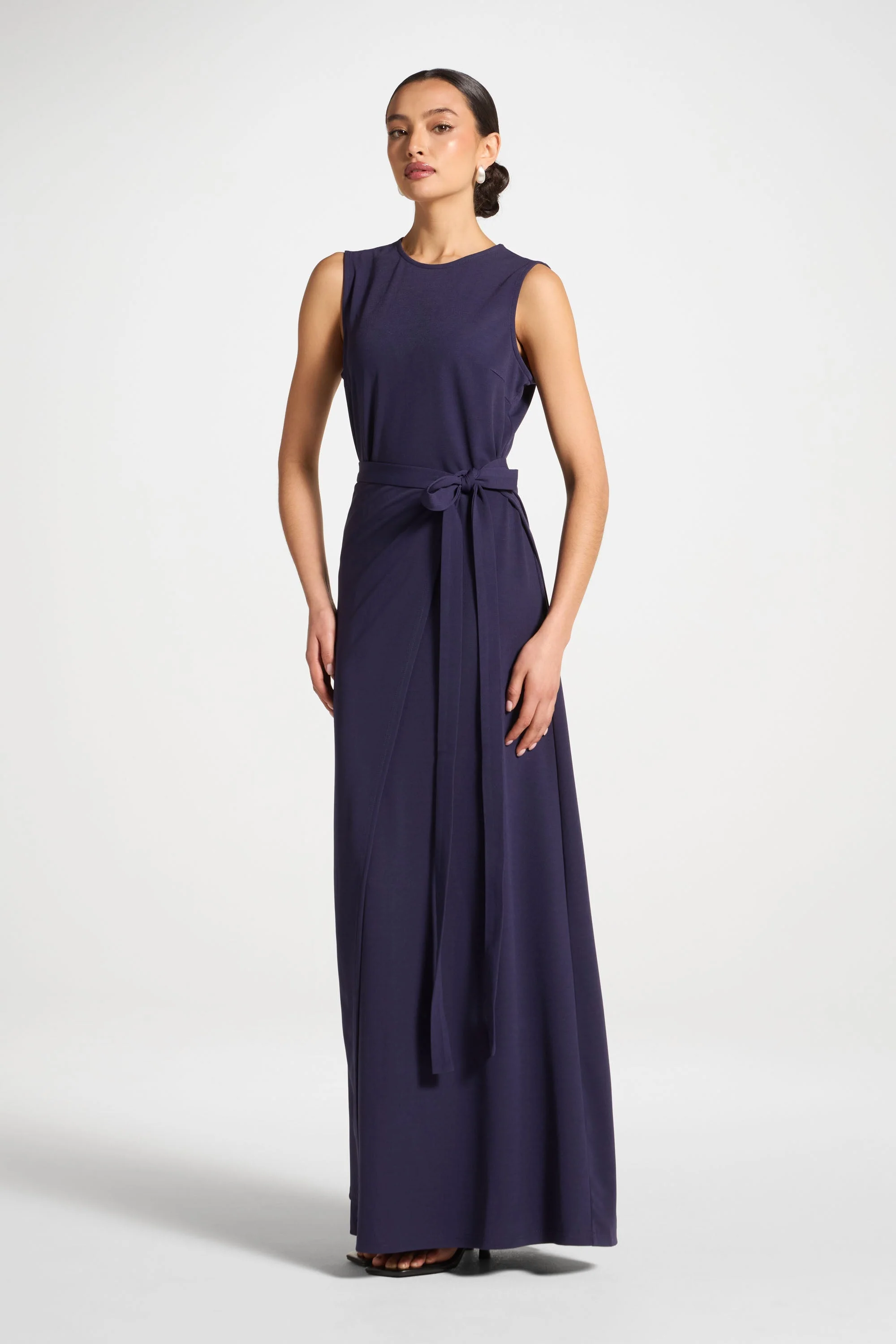 Signature Stretch 3 Piece Abaya & Dress Set - Future Dusk - Image 9