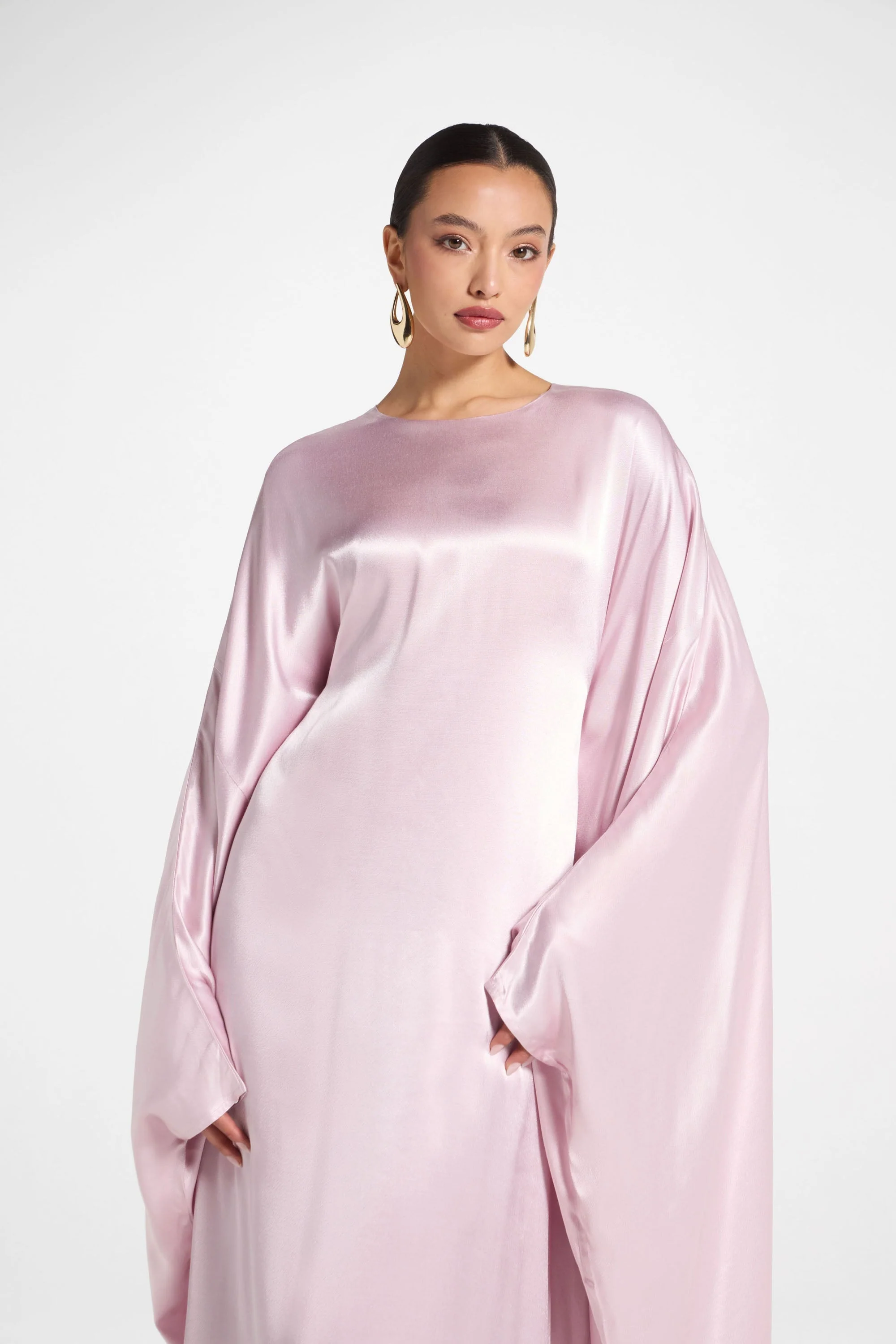 Selene Silk Butterfly Maxi Dress - Pastel Pink - Image 5