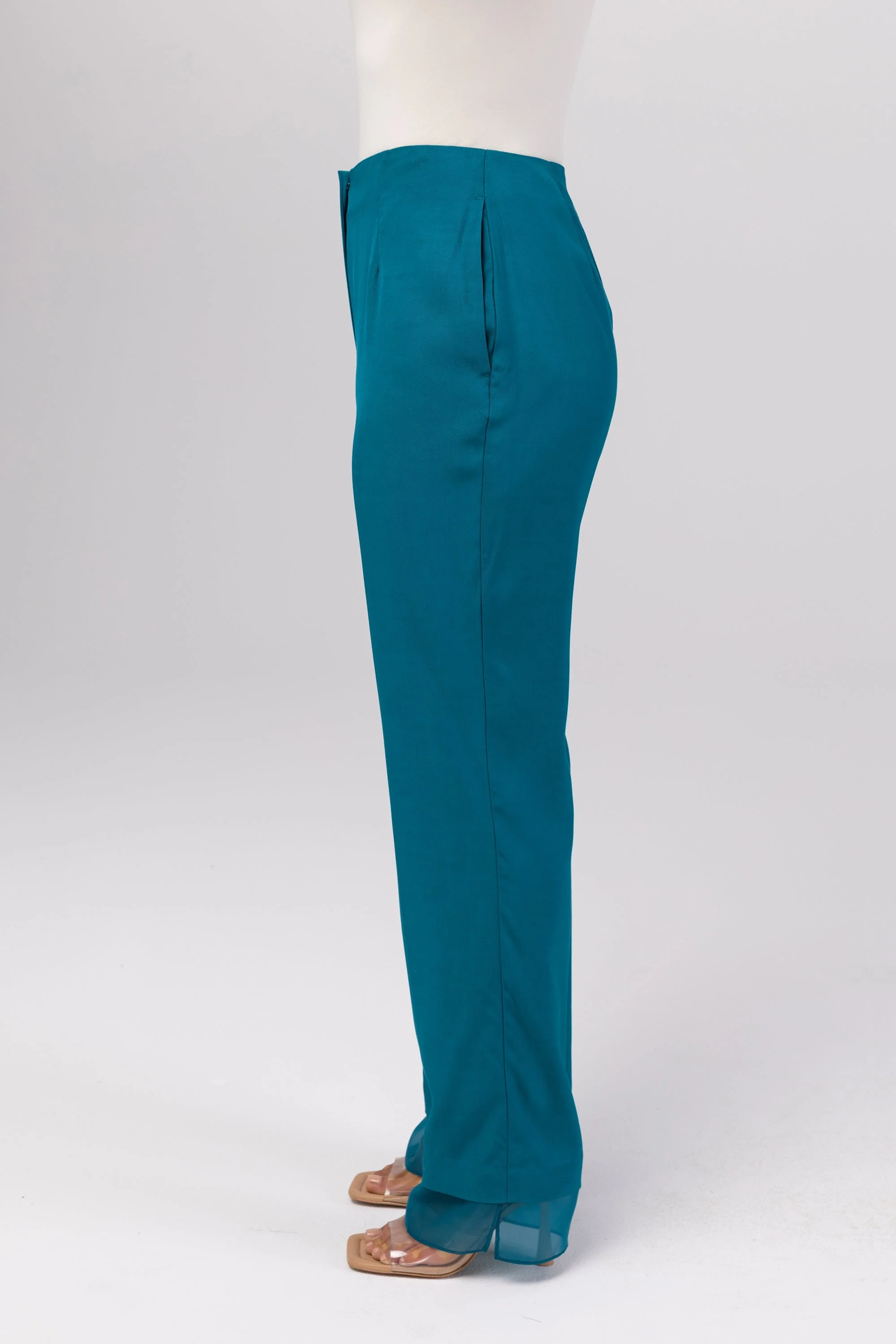 Rayan Organza Trim Trousers - Deep Lagoon - Image 7