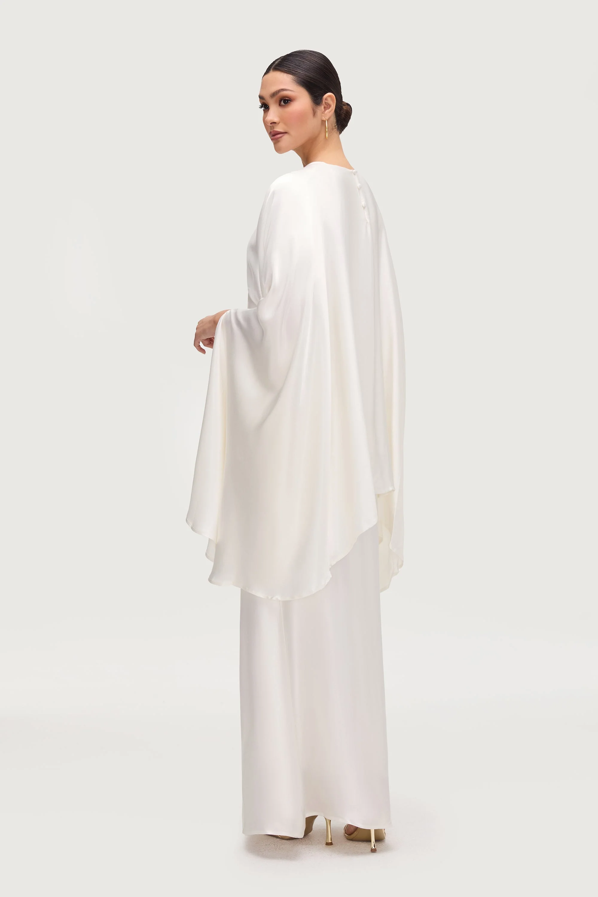 Razan Silk Inner Tie Top - White - Image 10