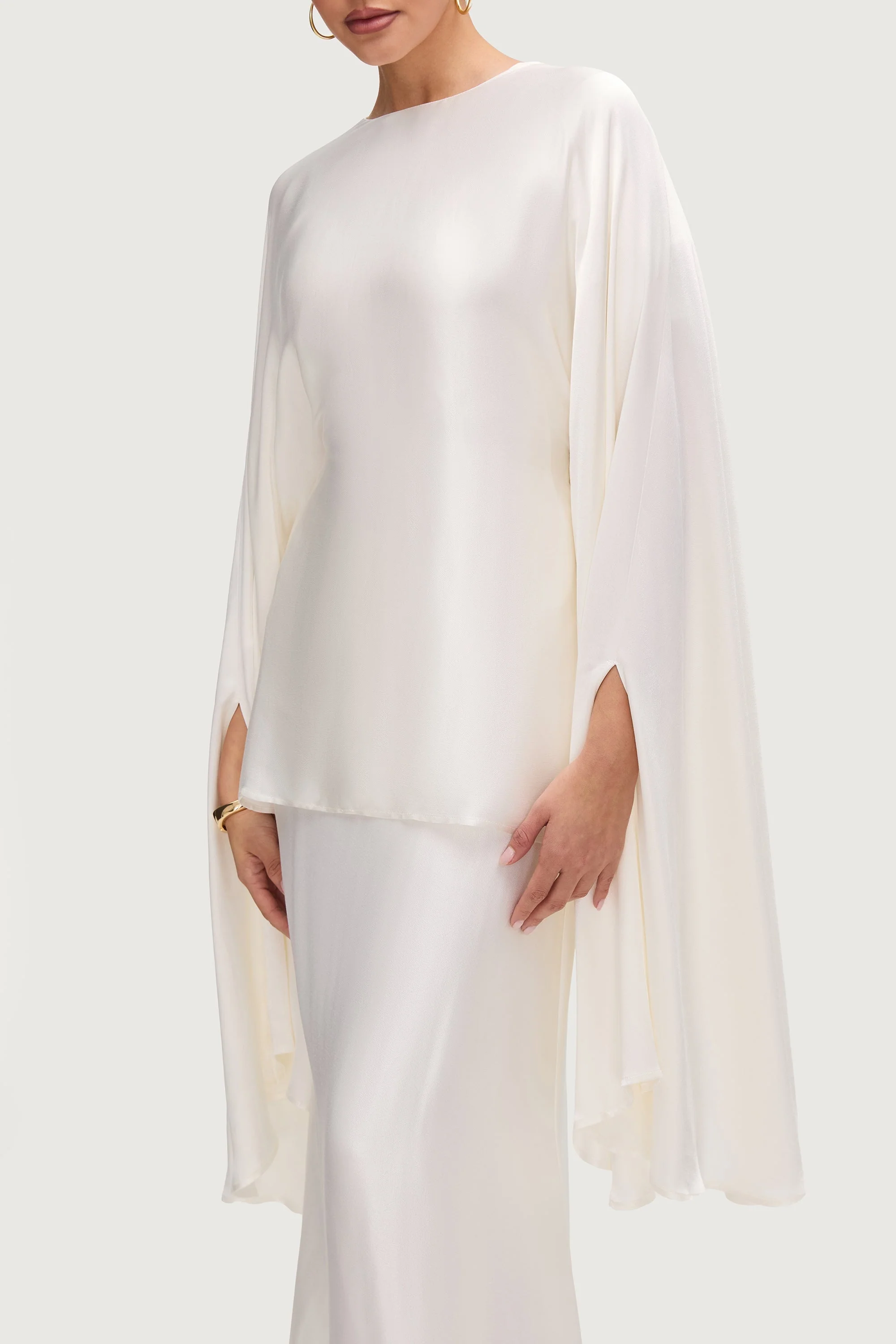 Razan Silk Inner Tie Top - White - Image 12
