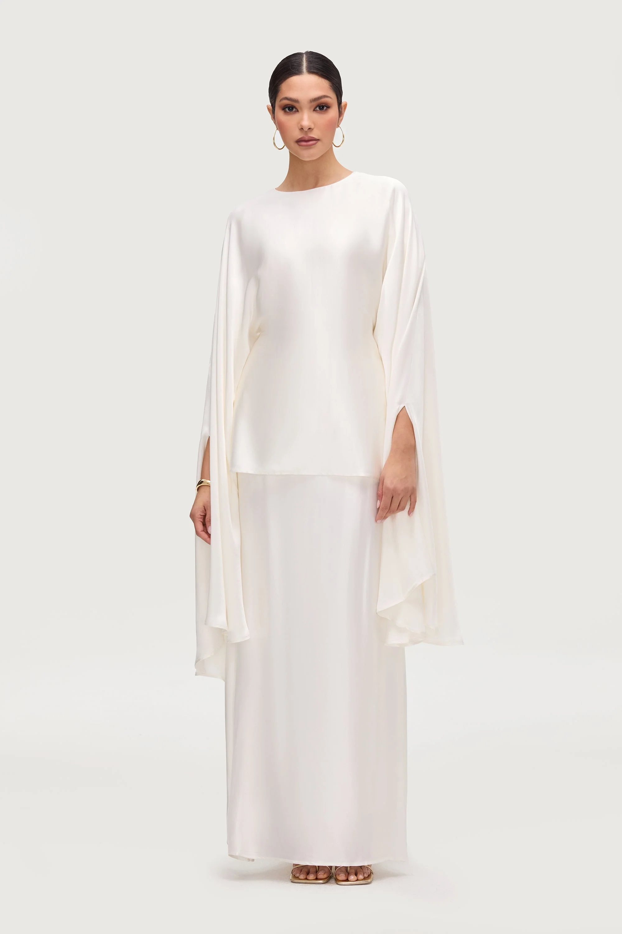 Razan Silk Inner Tie Top - White - Image 4