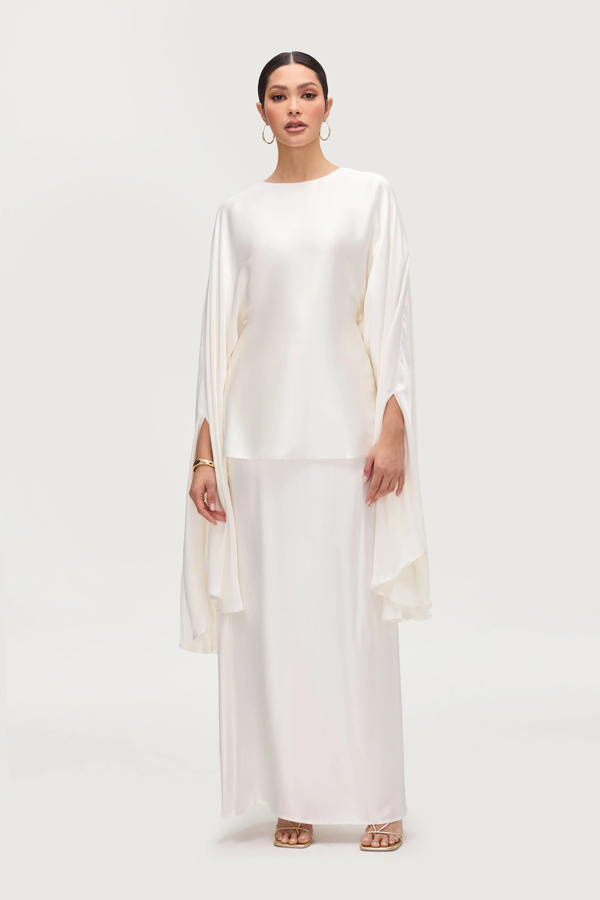 Razan Silk Inner Tie Top - White - Image 5