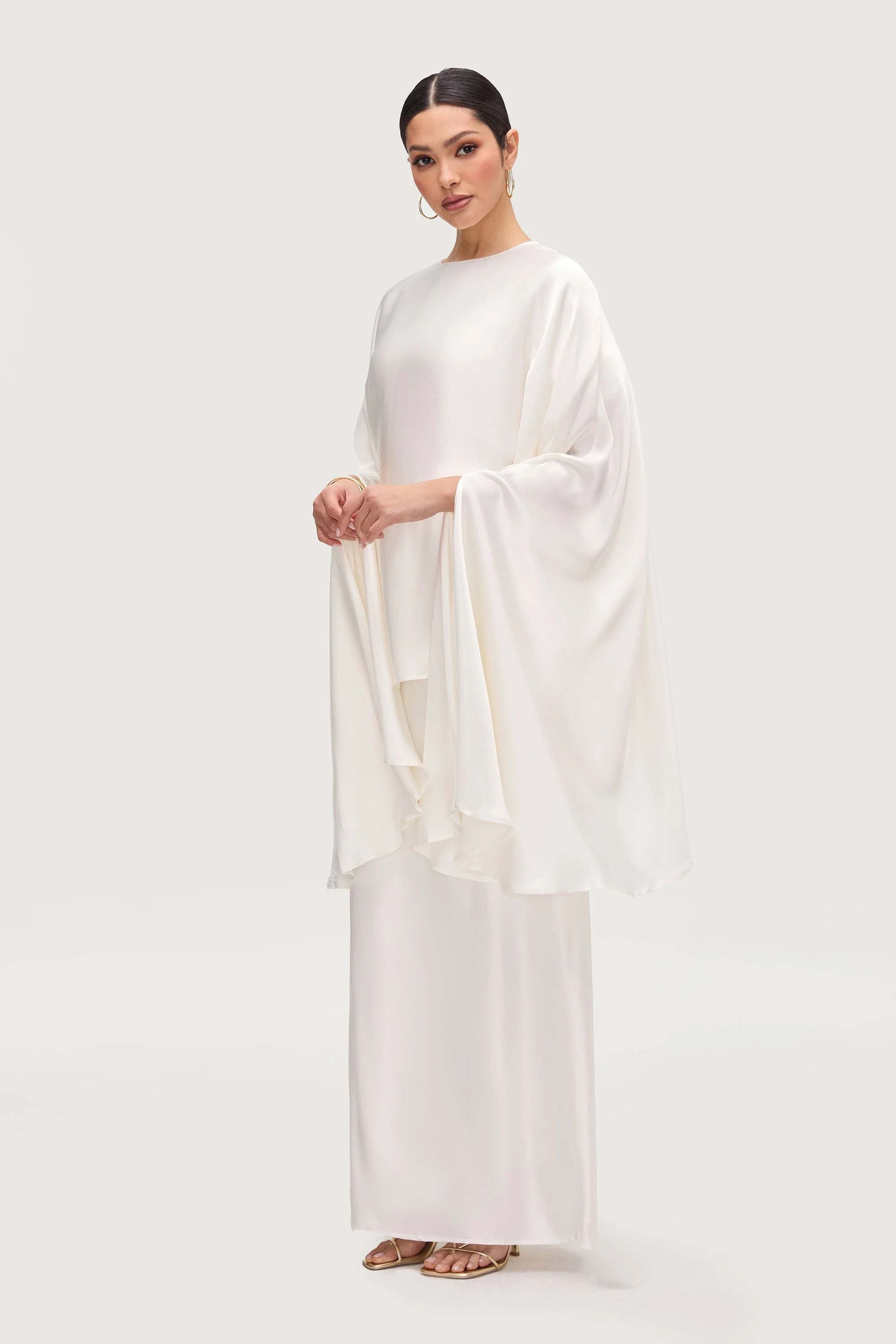 Razan Silk Inner Tie Top - White - Image 6