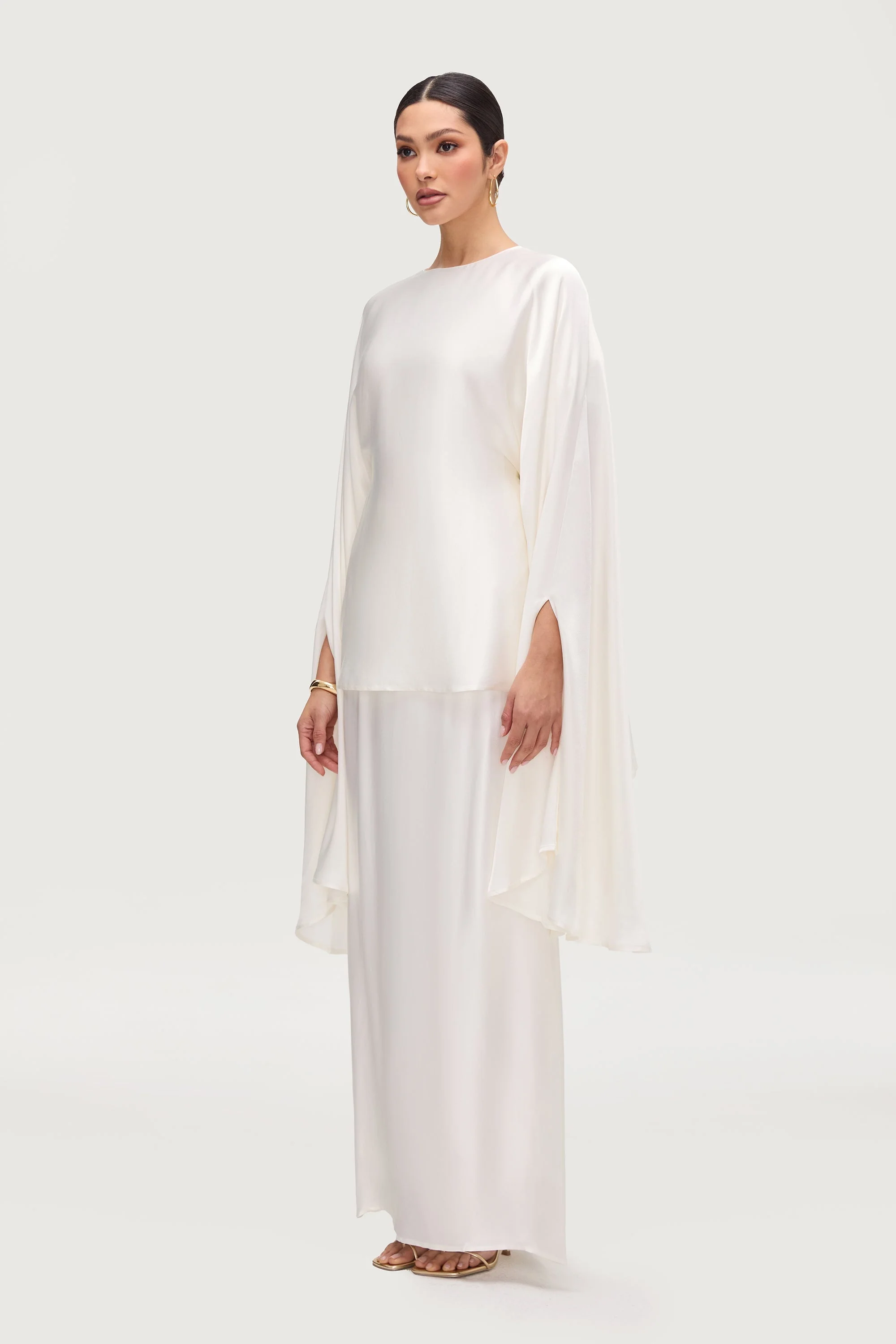 Razan Silk Inner Tie Top - White - Image 8