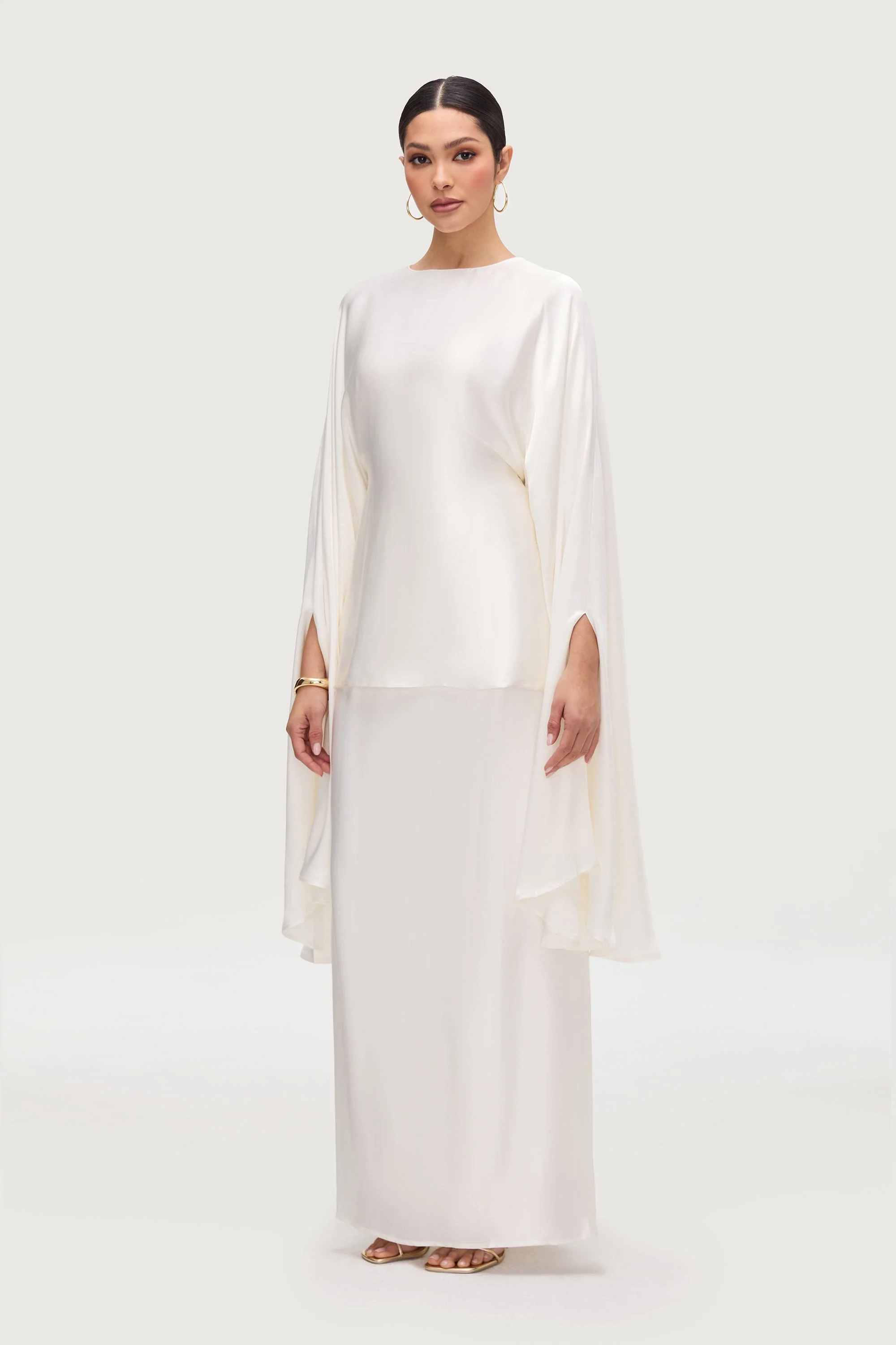 Razan Silk Inner Tie Top - White - Image 9