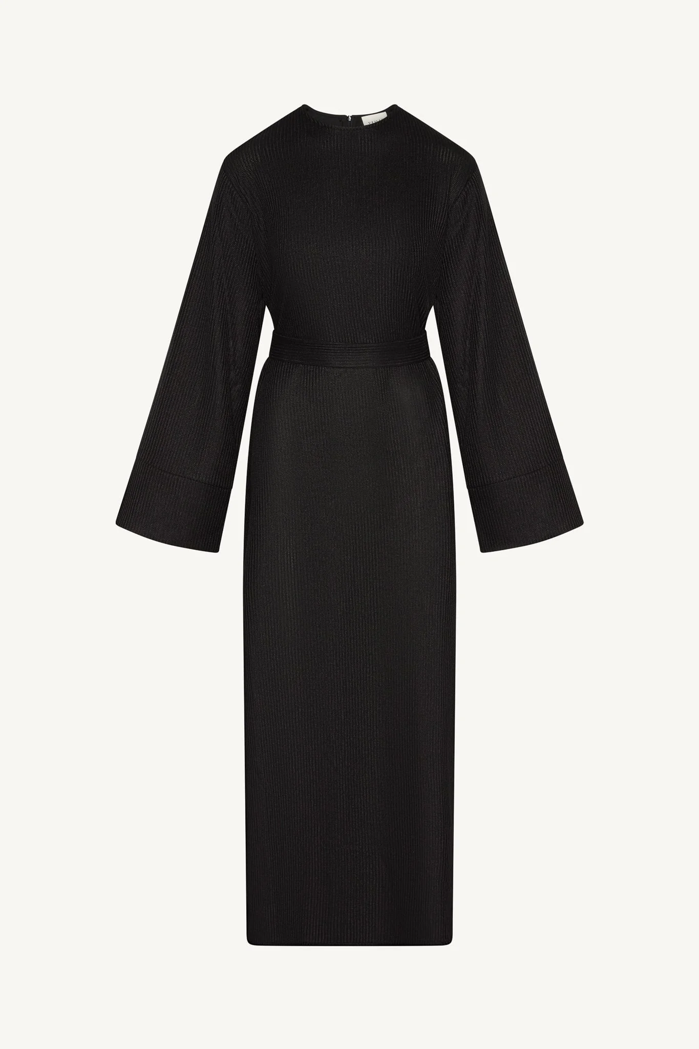 Relaxed Knit Maxi Dress - Black - Image 6