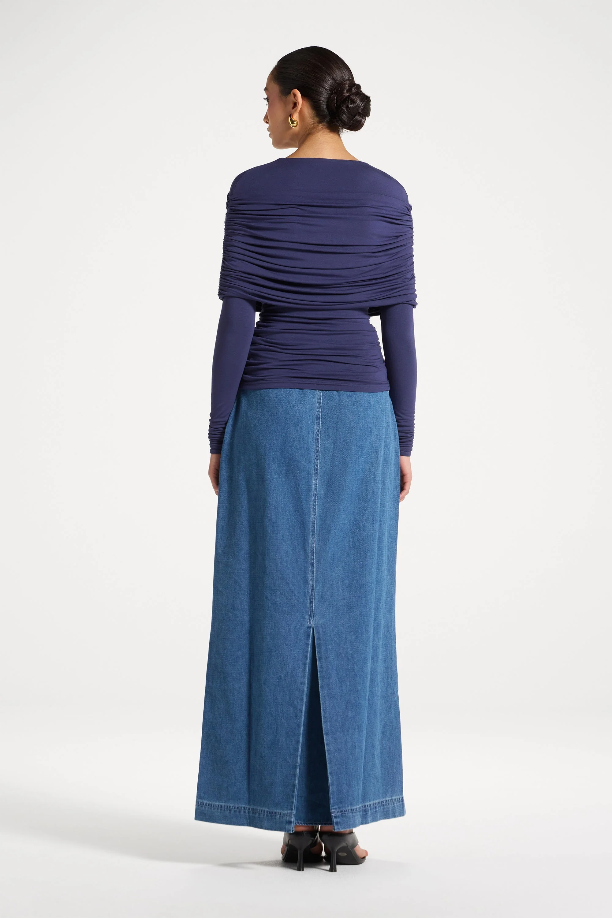 Rouched Shoulder Top - Future Dusk - Image 6