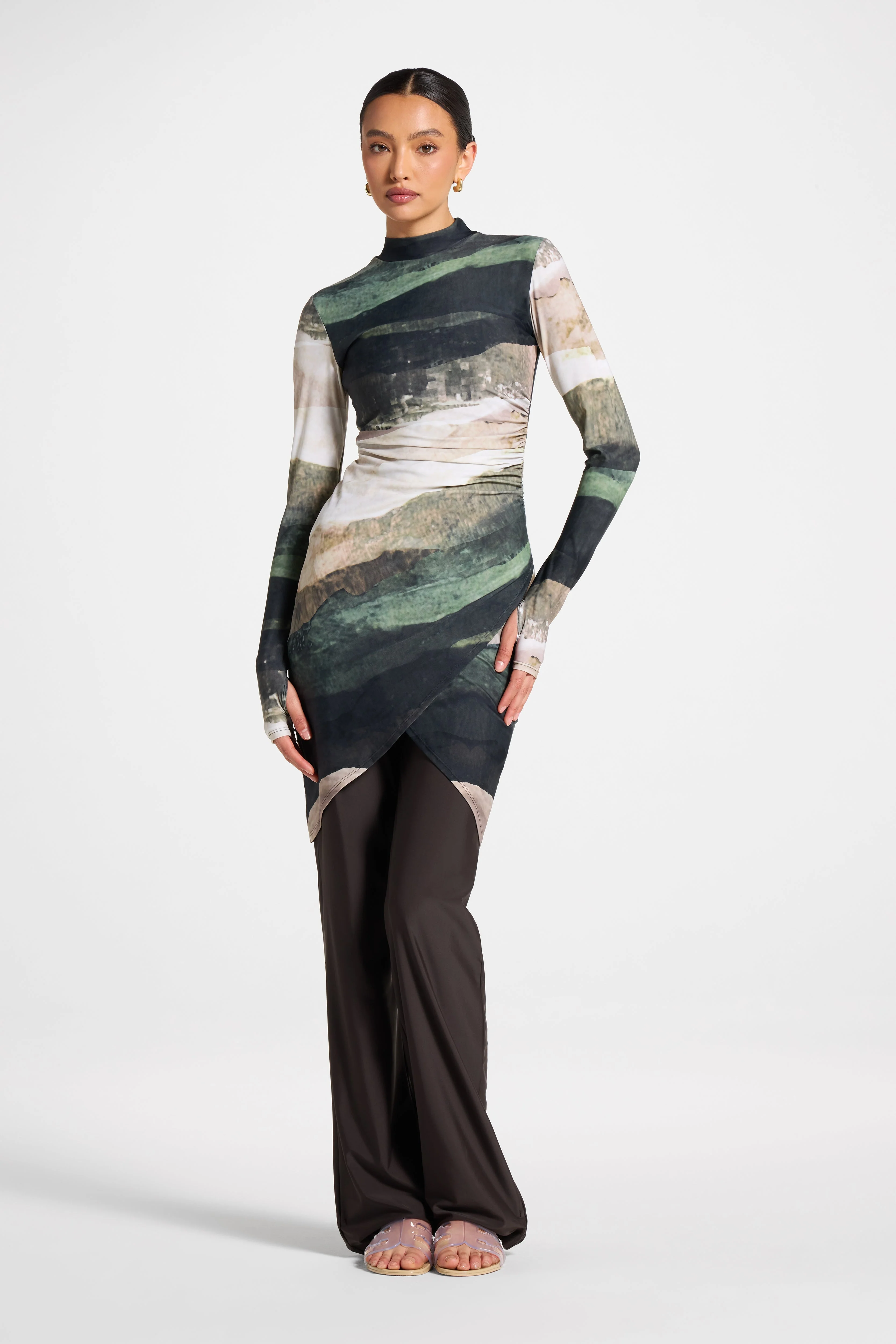 Rouched Swim Tunic - Dune Sands - Image 2
