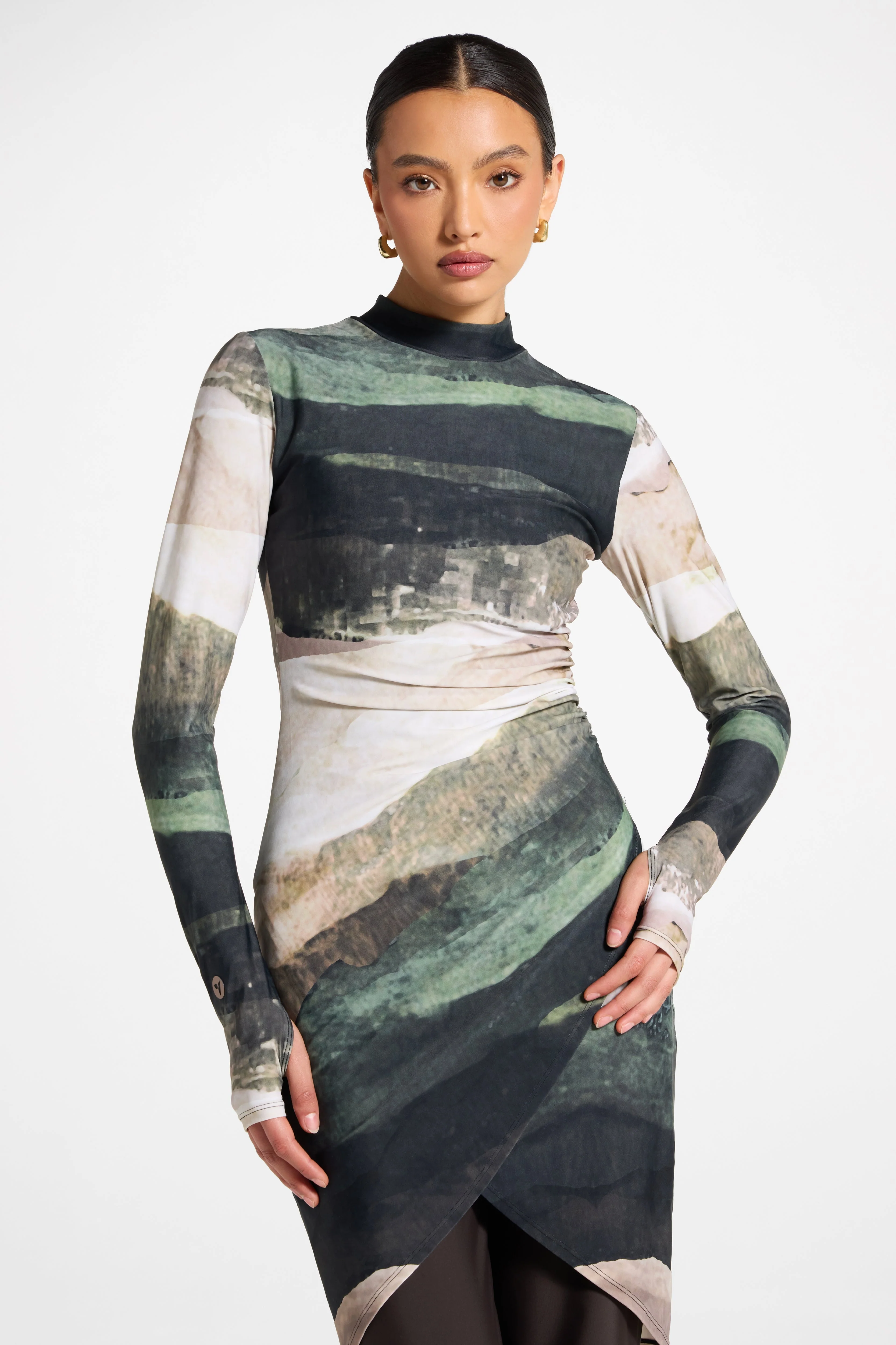 Rouched Swim Tunic - Dune Sands - Image 3