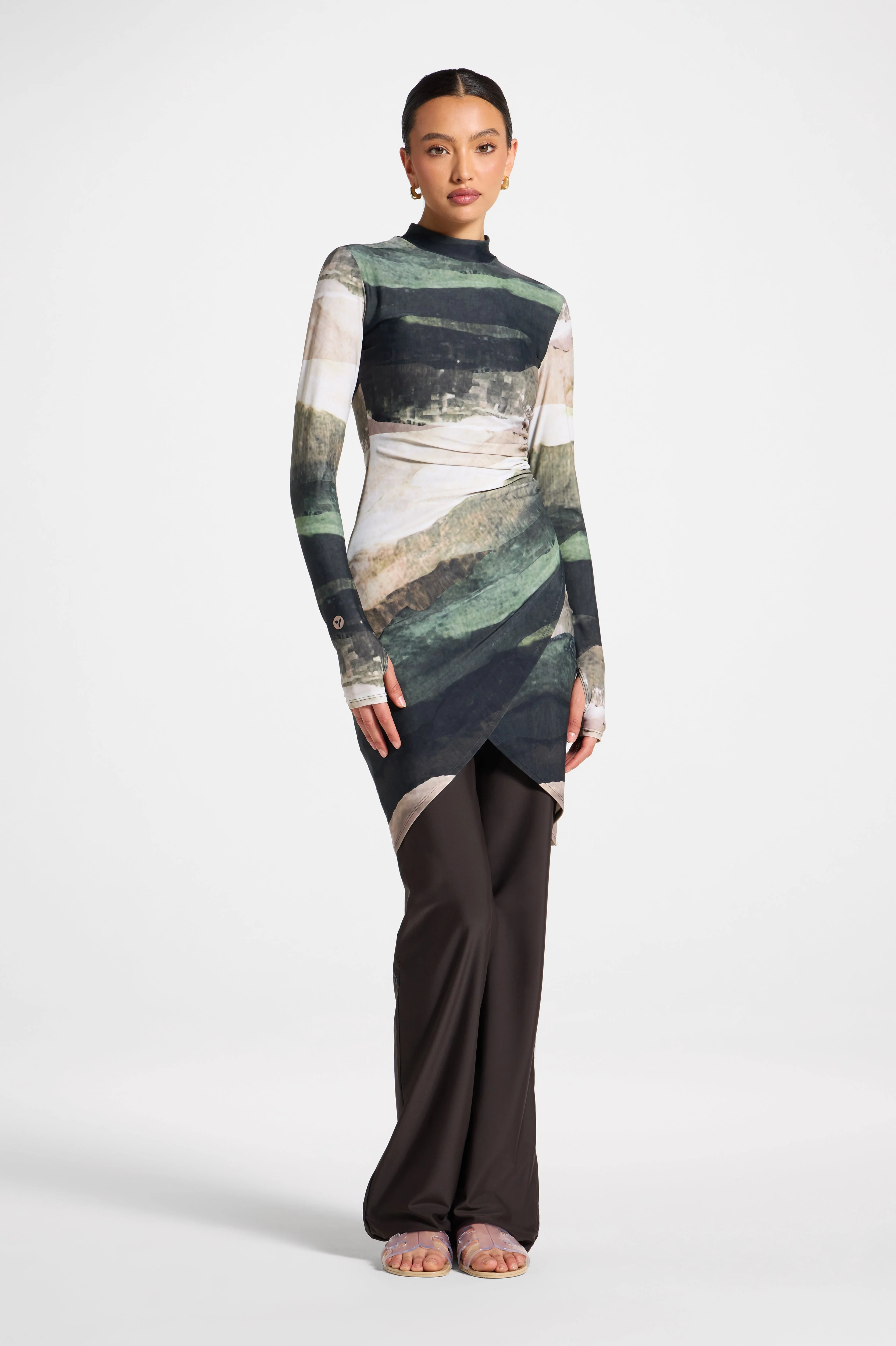 Rouched Swim Tunic - Dune Sands - Image 4