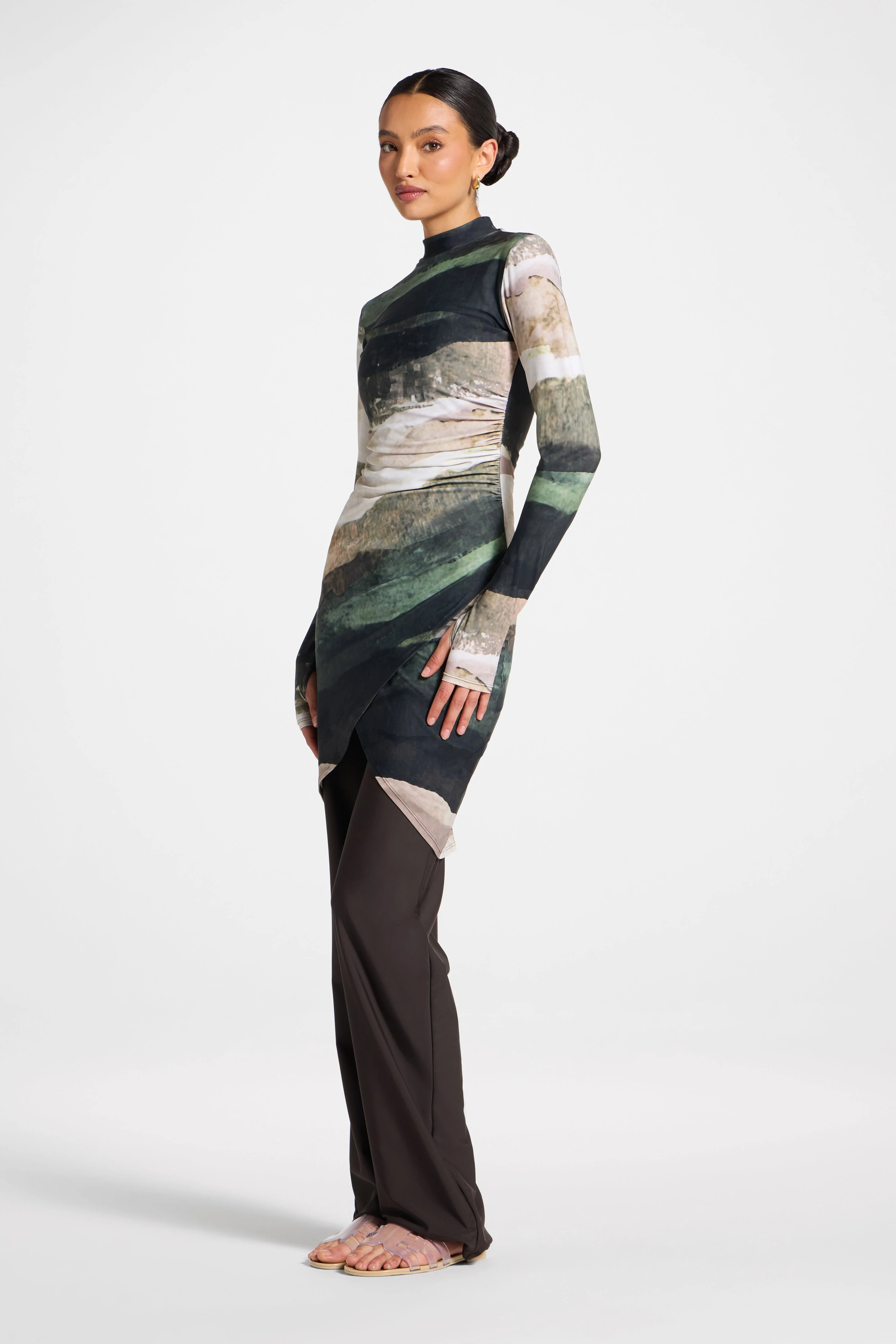 Rouched Swim Tunic - Dune Sands - Image 7