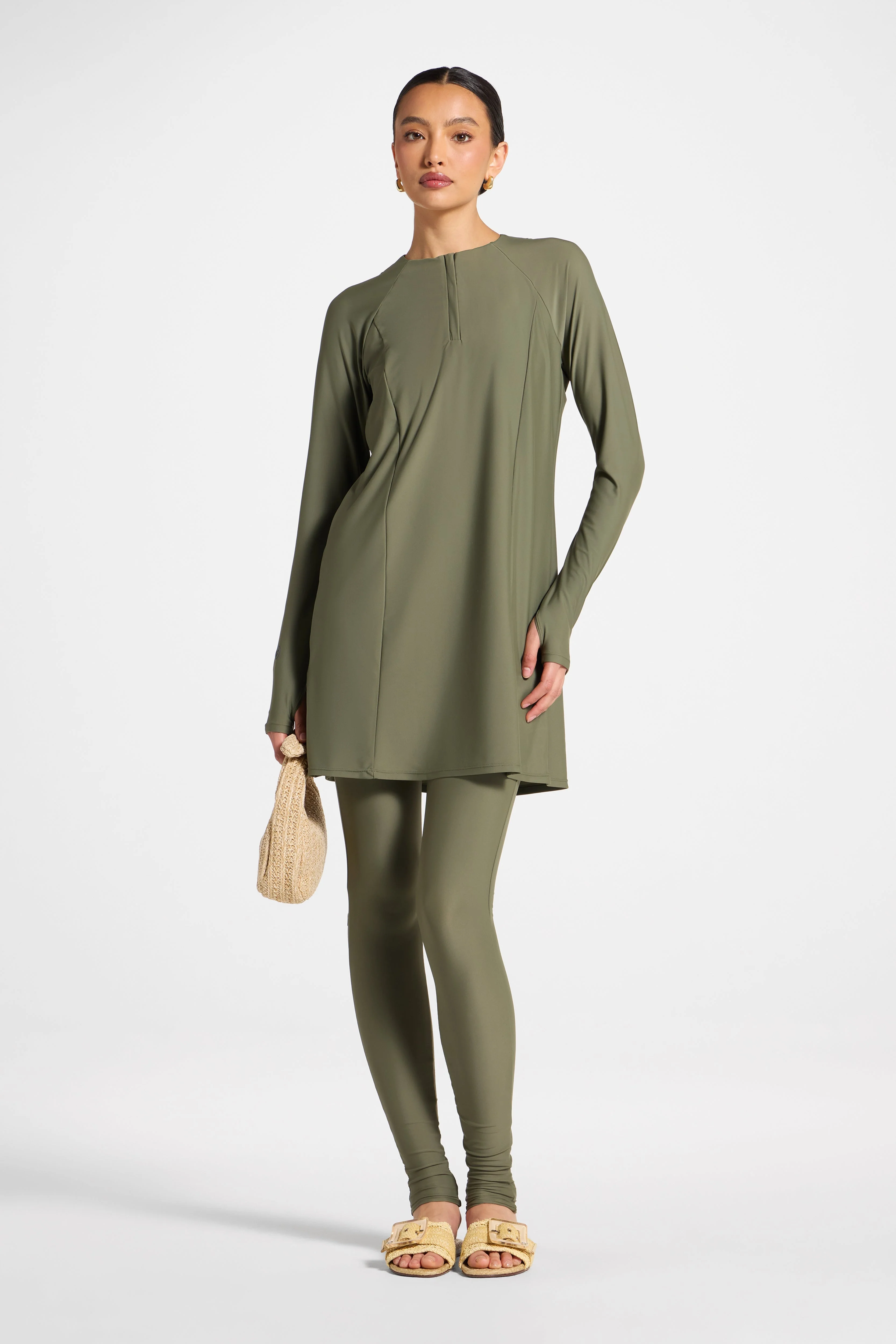 Swim Tunic - Dusty Olive