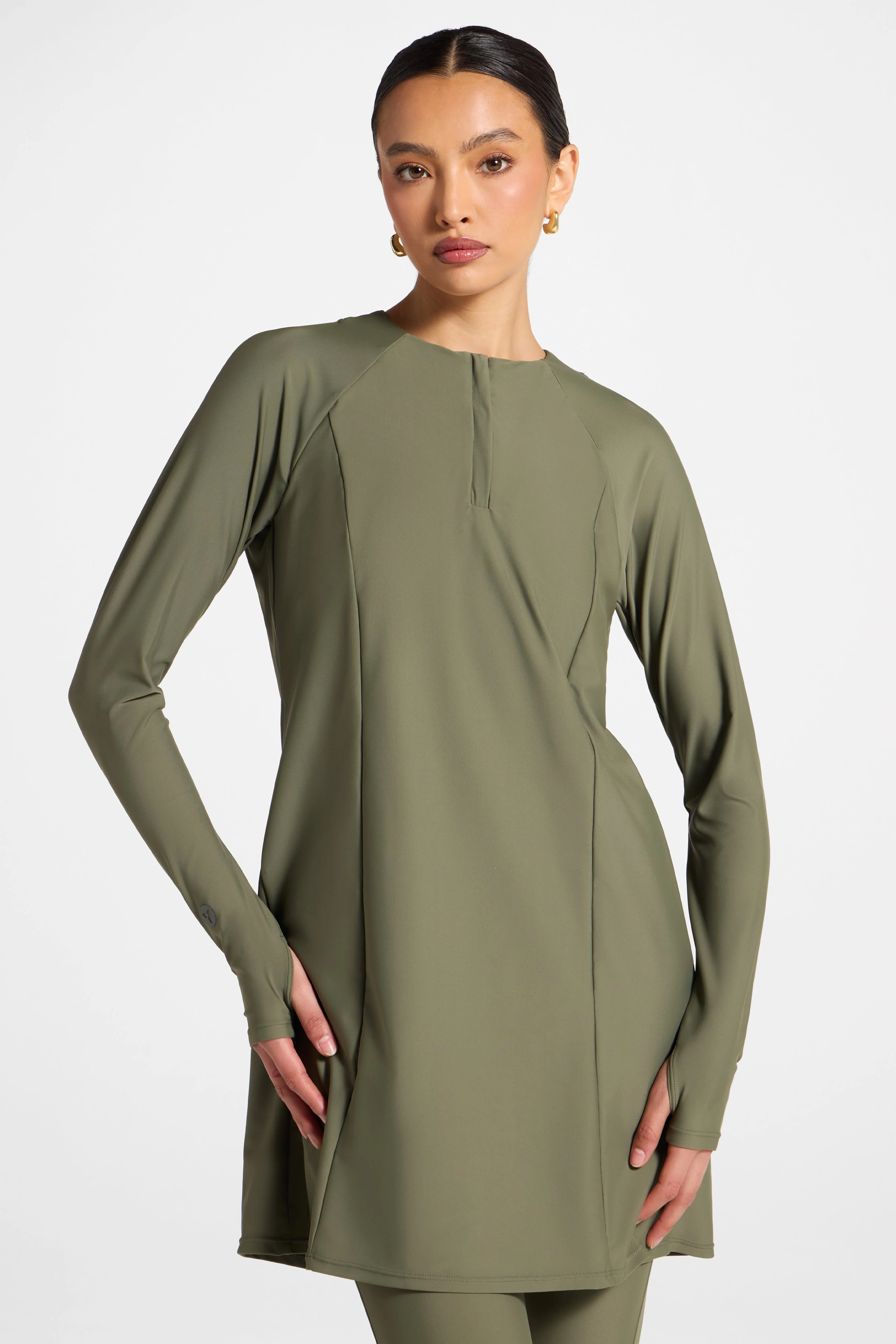 Swim Tunic - Dusty Olive - Image 2