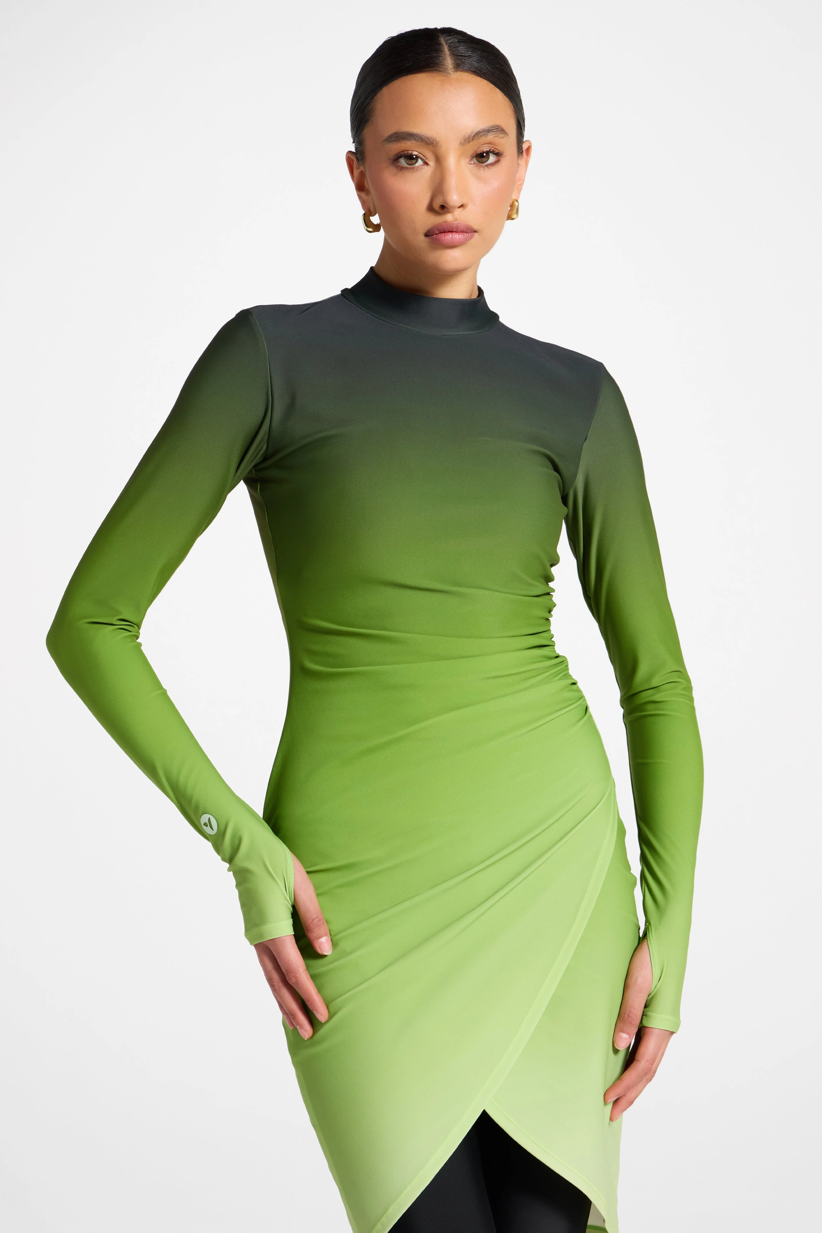 Rouched Swim Tunic - Marine Ombre - Image 2