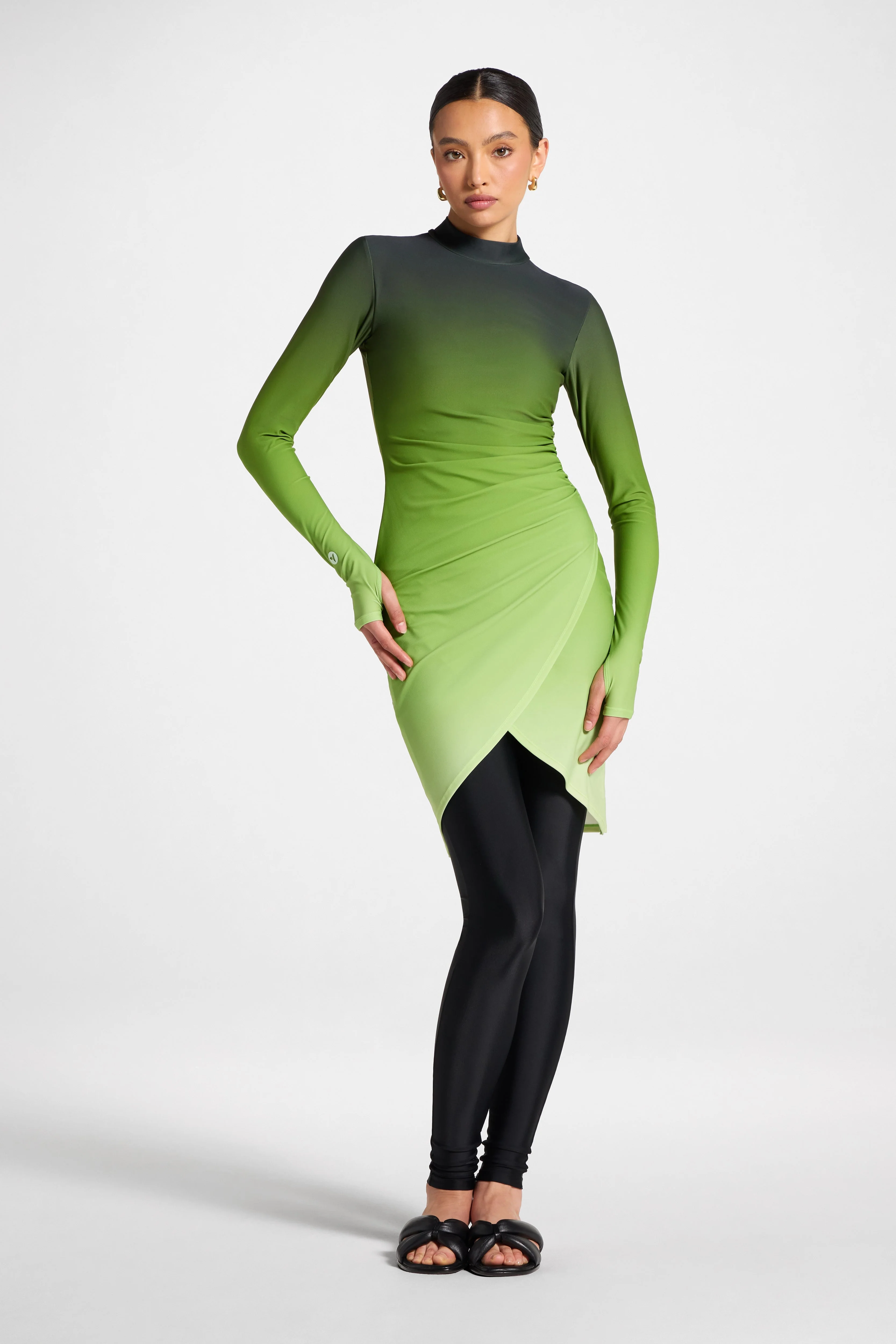 Rouched Swim Tunic - Marine Ombre - Image 3
