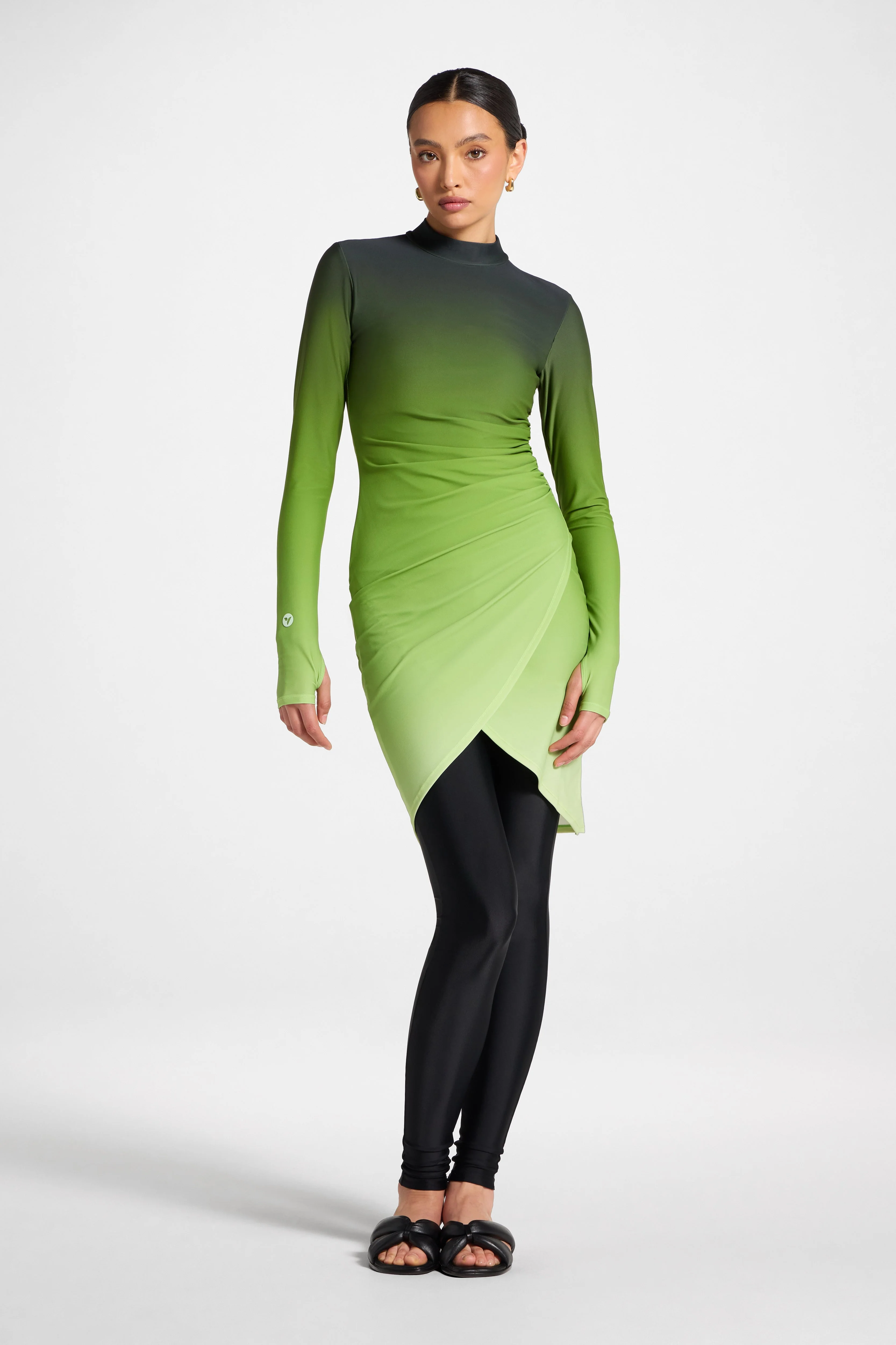 Rouched Swim Tunic - Marine Ombre - Image 4