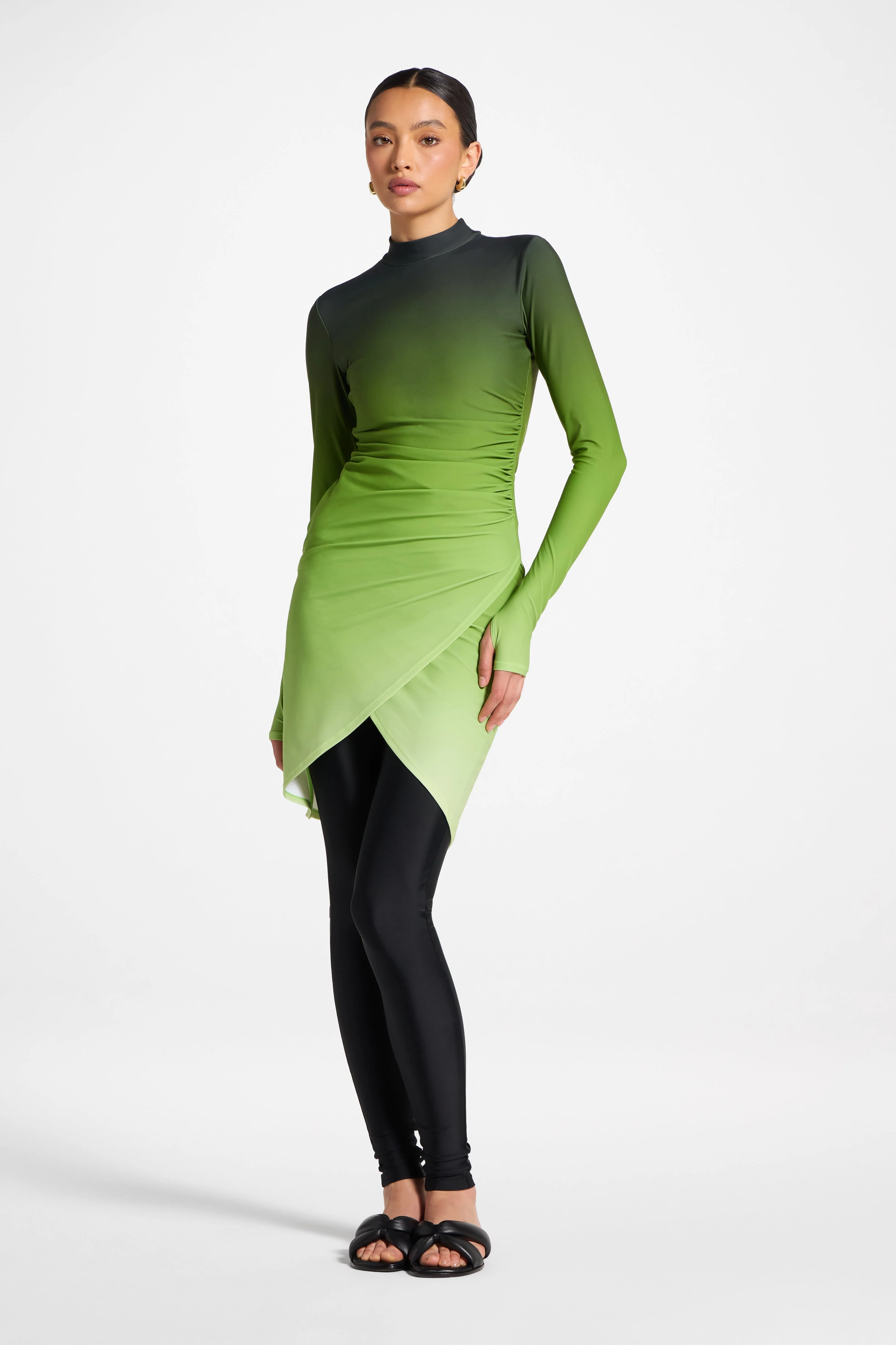 Rouched Swim Tunic - Marine Ombre - Image 5