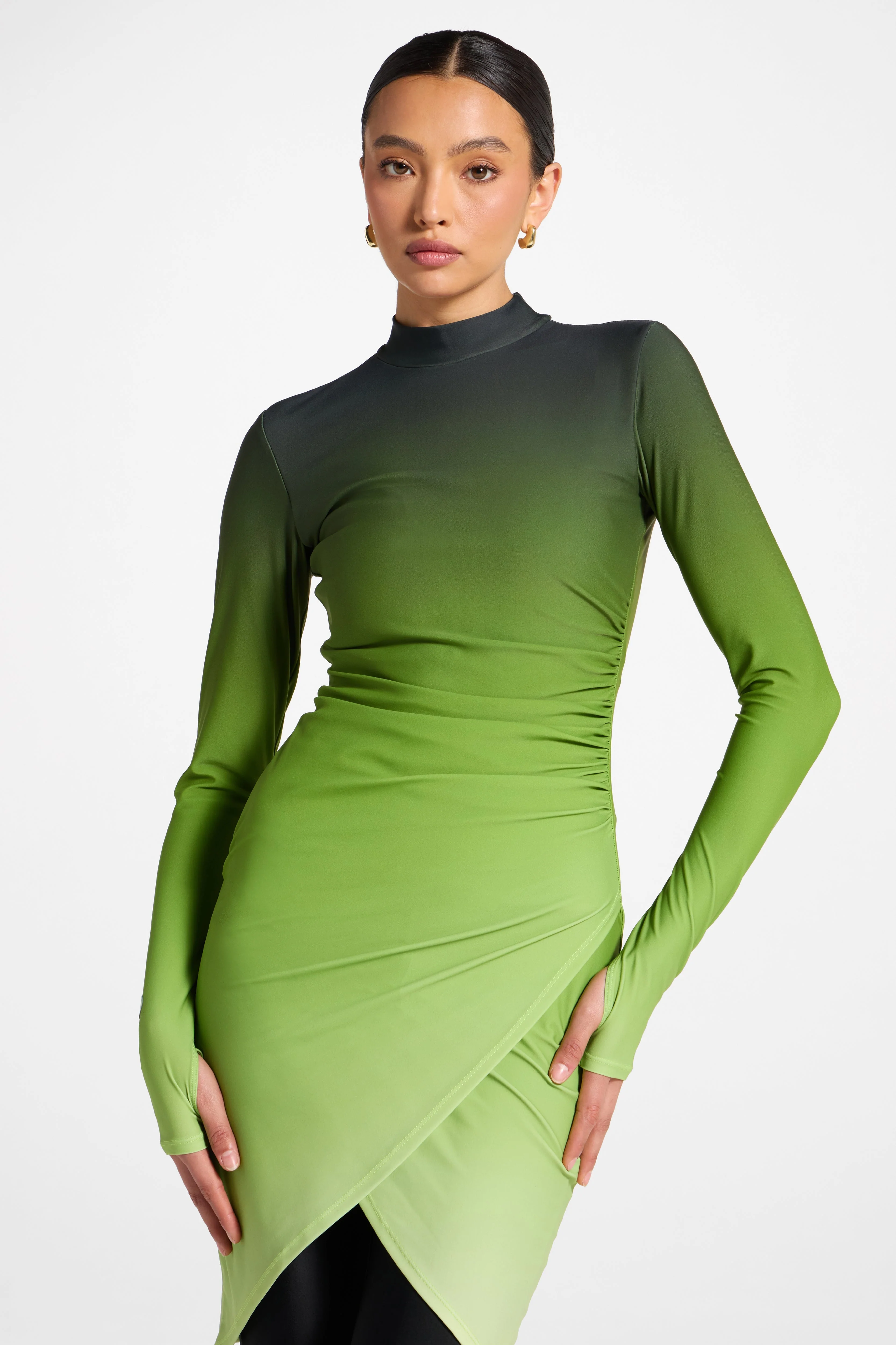 Rouched Swim Tunic - Marine Ombre - Image 6