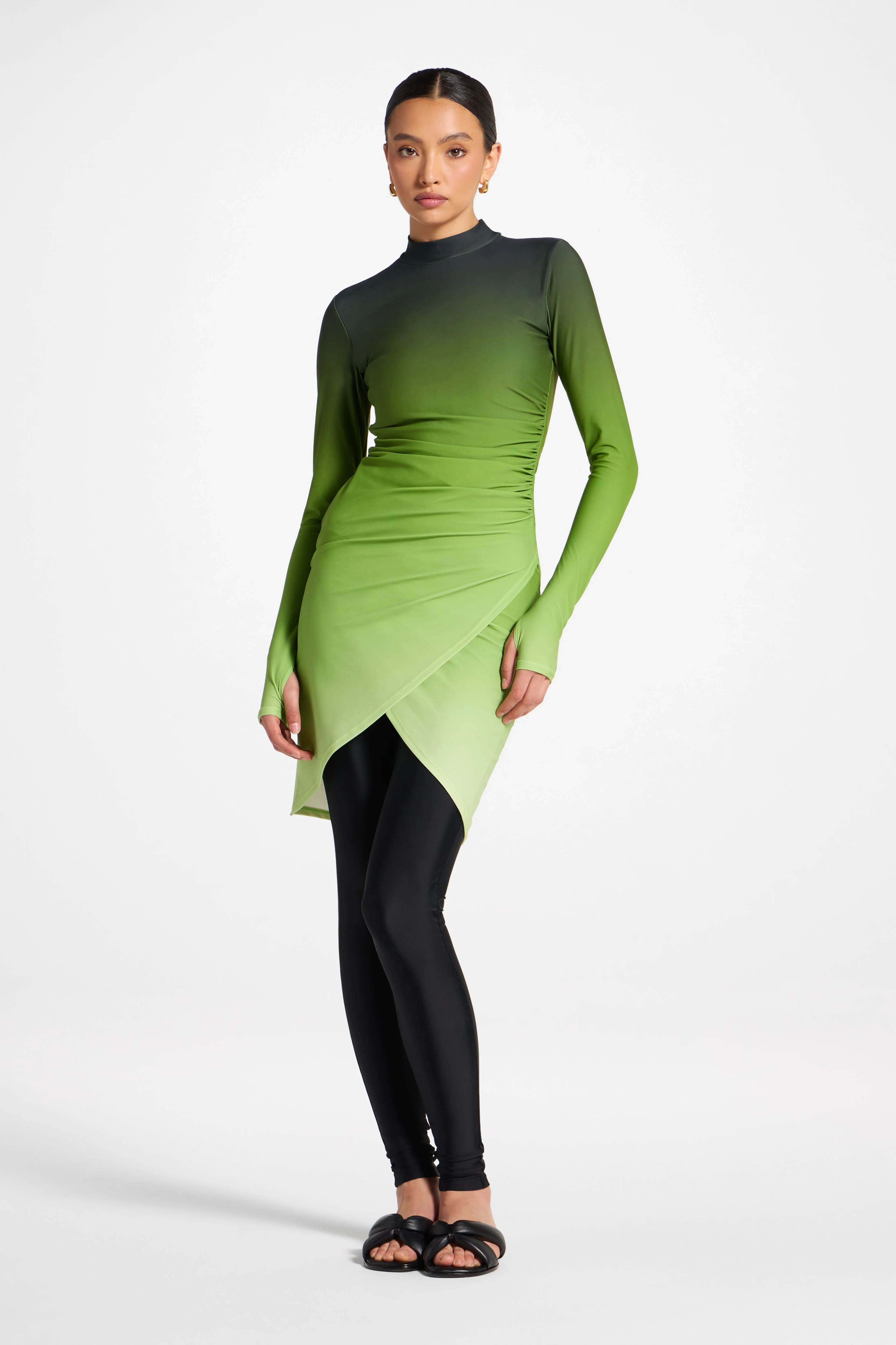 Rouched Swim Tunic - Marine Ombre - Image 8