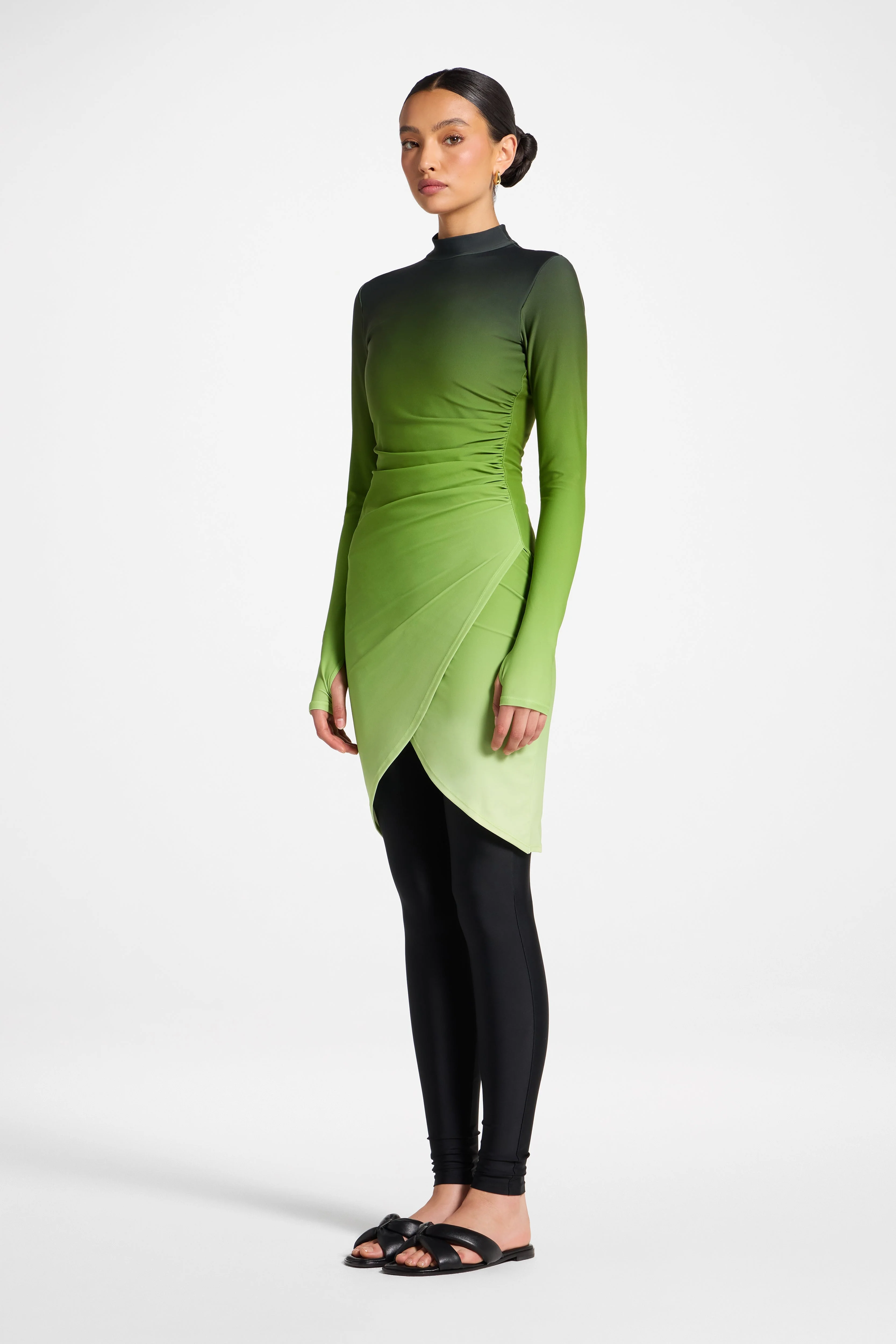 Rouched Swim Tunic - Marine Ombre - Image 9