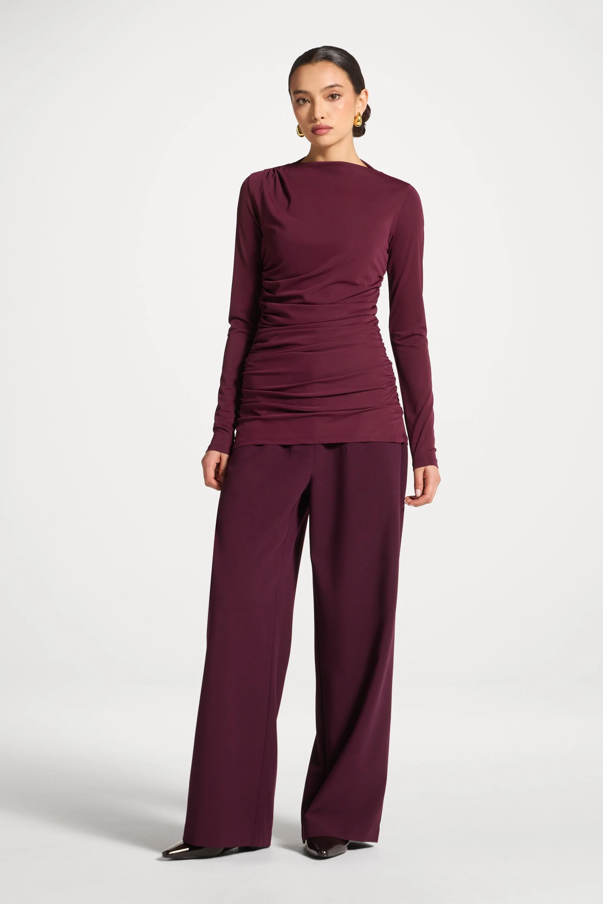 Rouched Top - Fig - Image 3