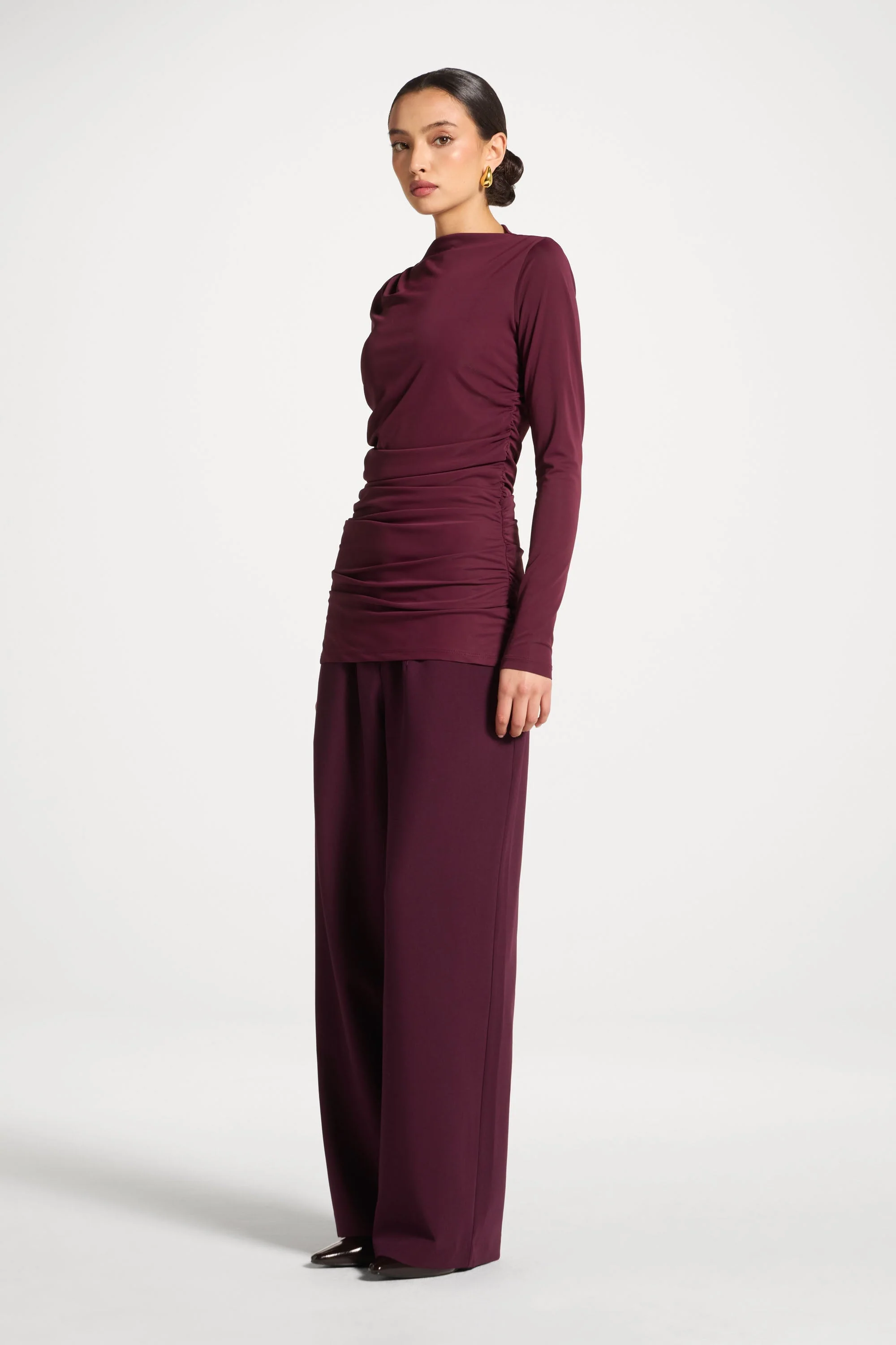 Rouched Top - Fig - Image 5