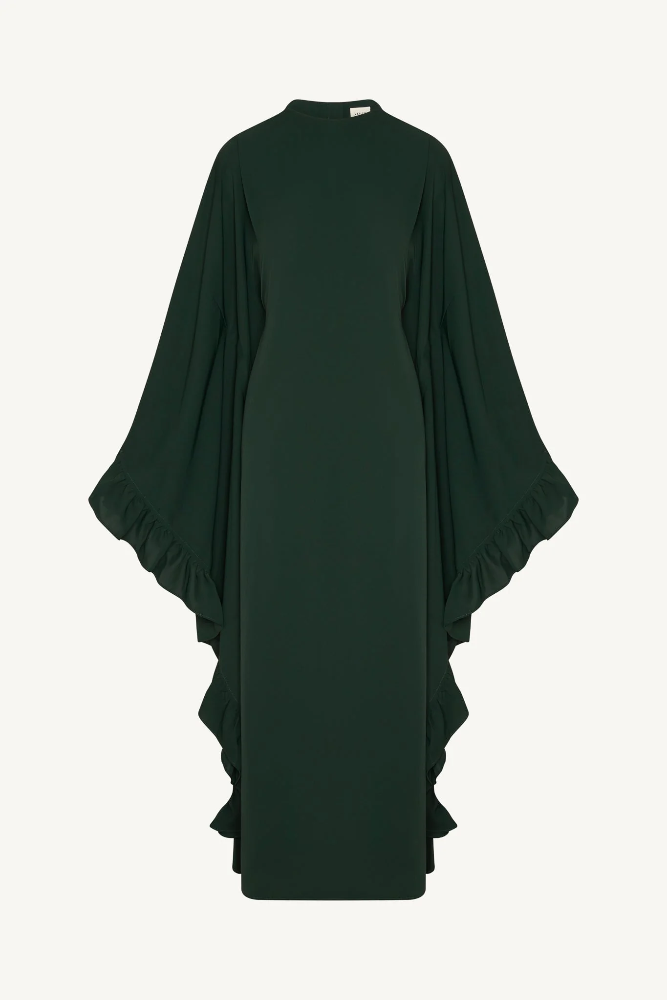 Ruffle Butterfly Abaya Dress - Emerald - Image 7