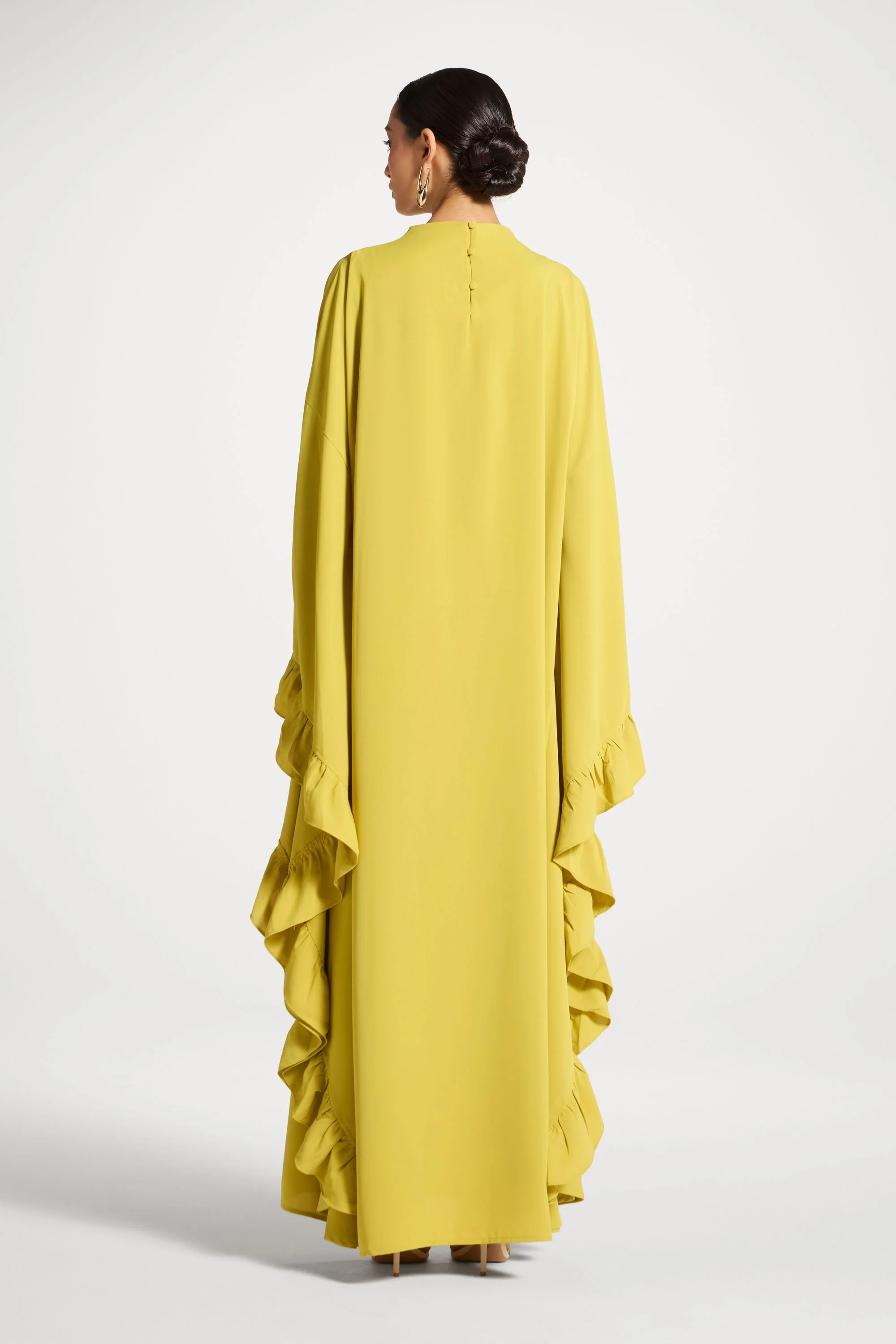 Ruffle Butterfly Abaya Dress - Mango Mint - Image 9