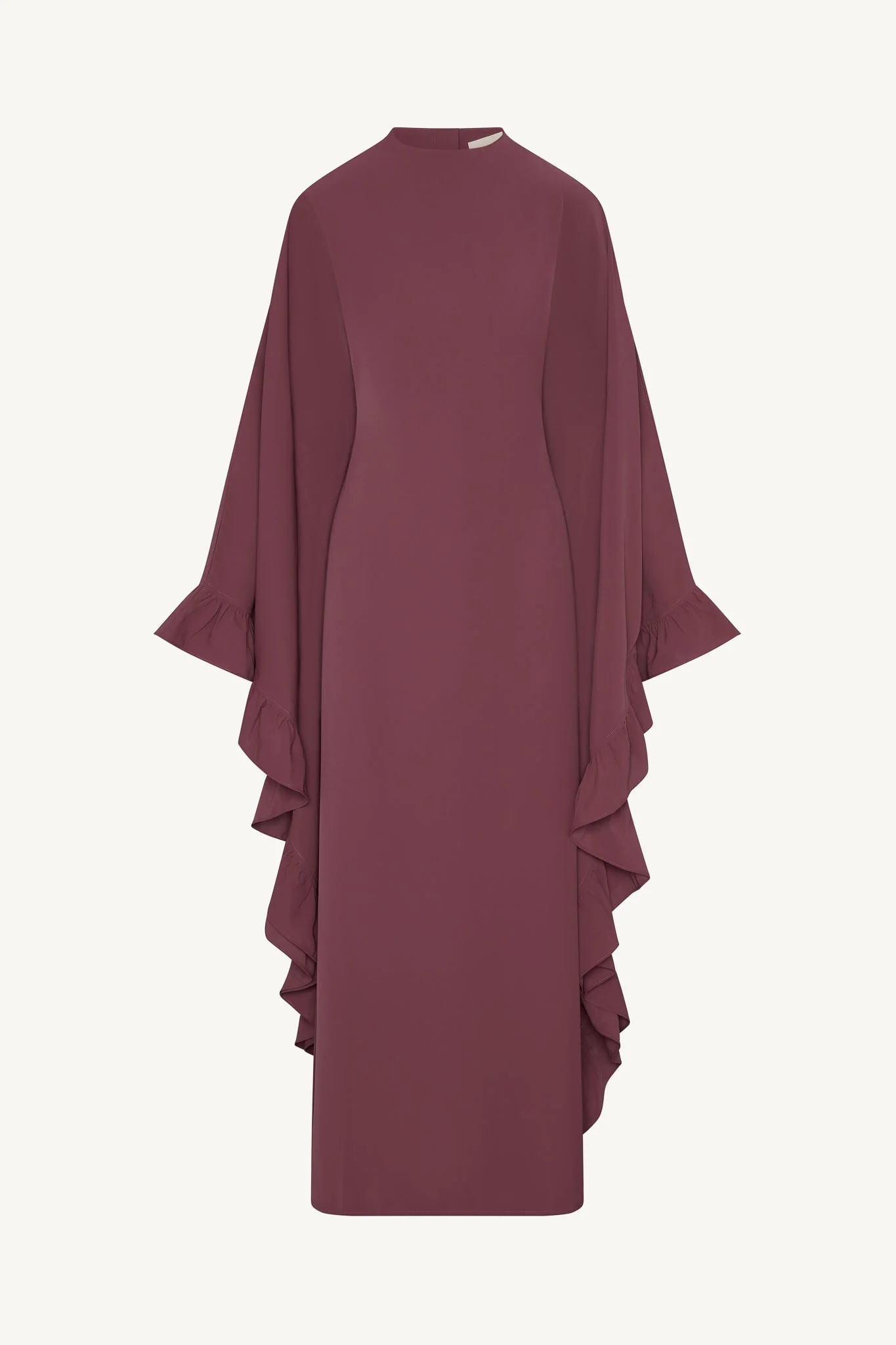Ruffle Butterfly Abaya Dress - Rose - Image 7