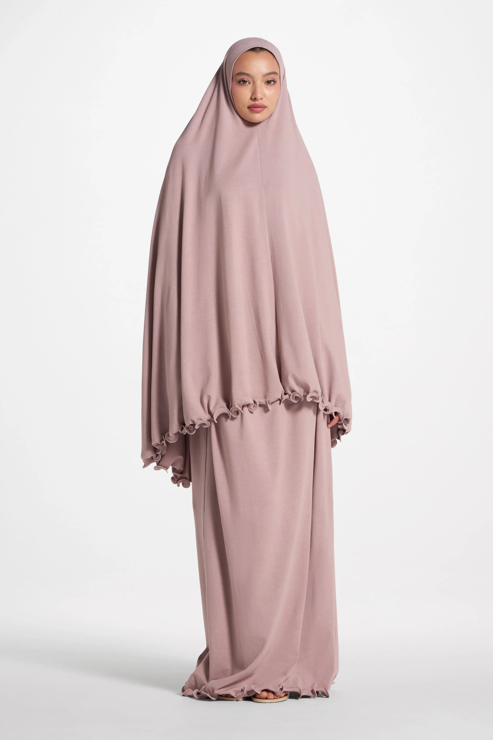 Ruffle Jersey Prayer Set - Desert Mauve - Image 3