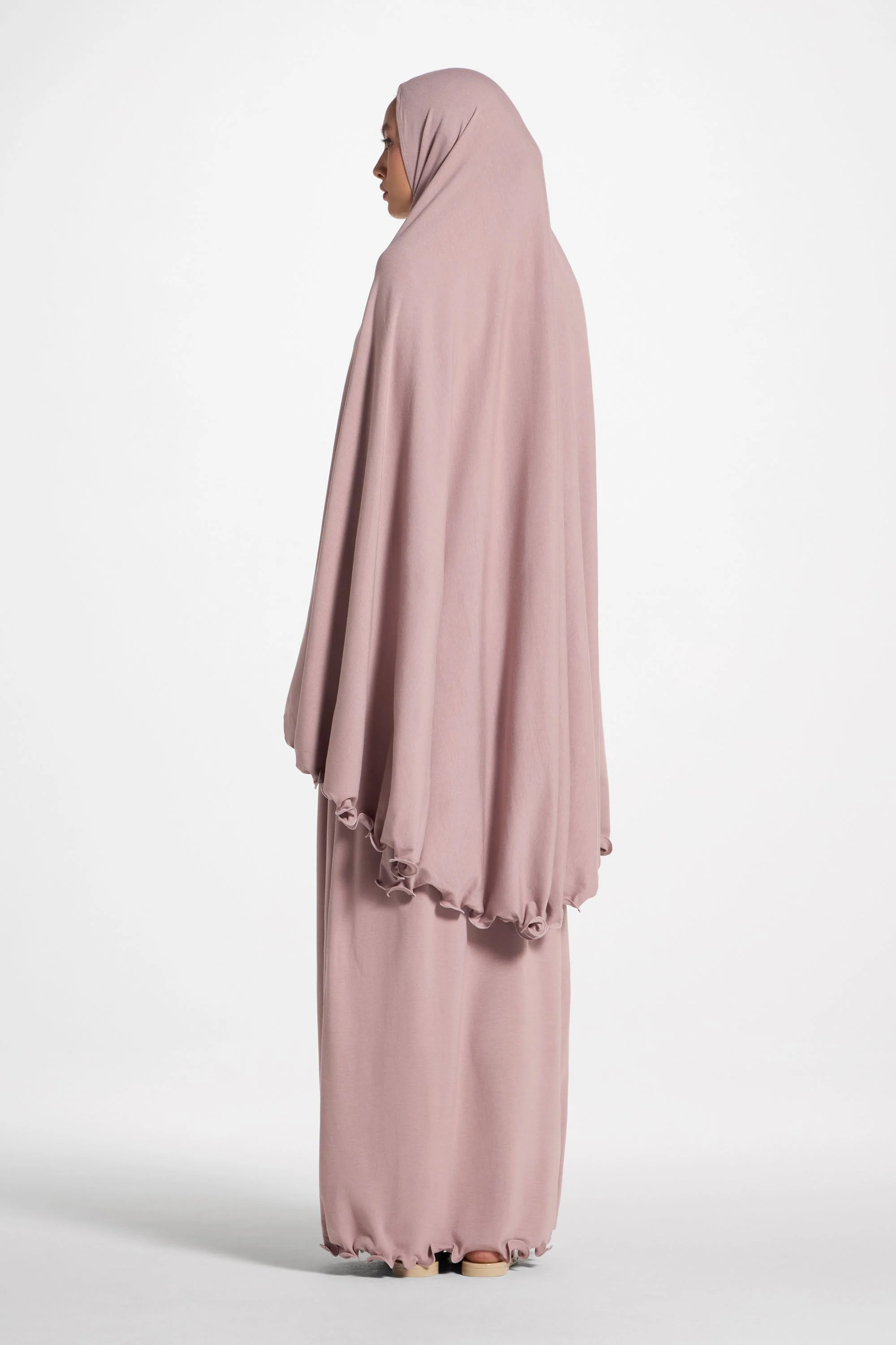 Ruffle Jersey Prayer Set - Desert Mauve - Image 5
