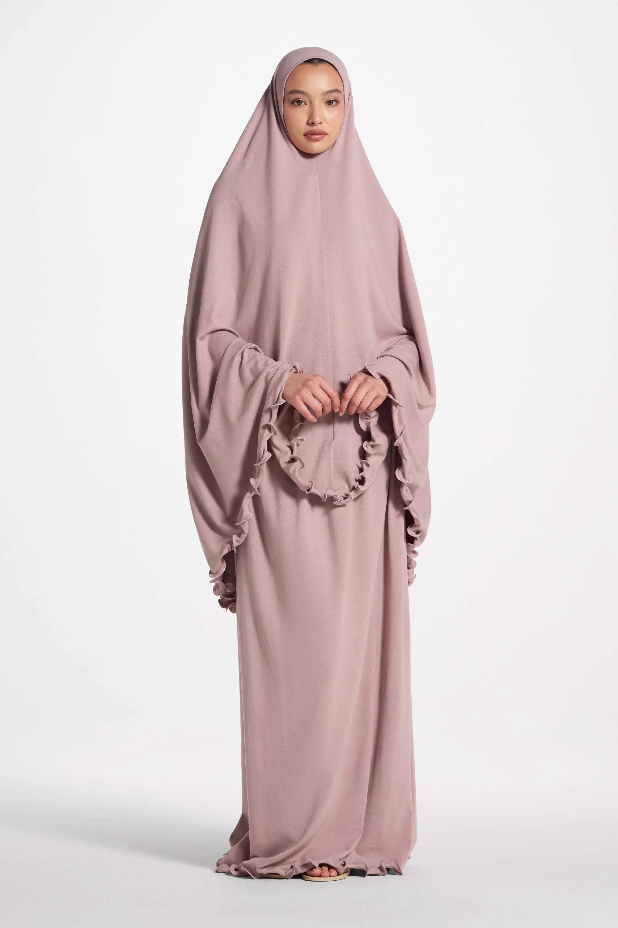 Ruffle Jersey Prayer Set - Desert Mauve - Image 6