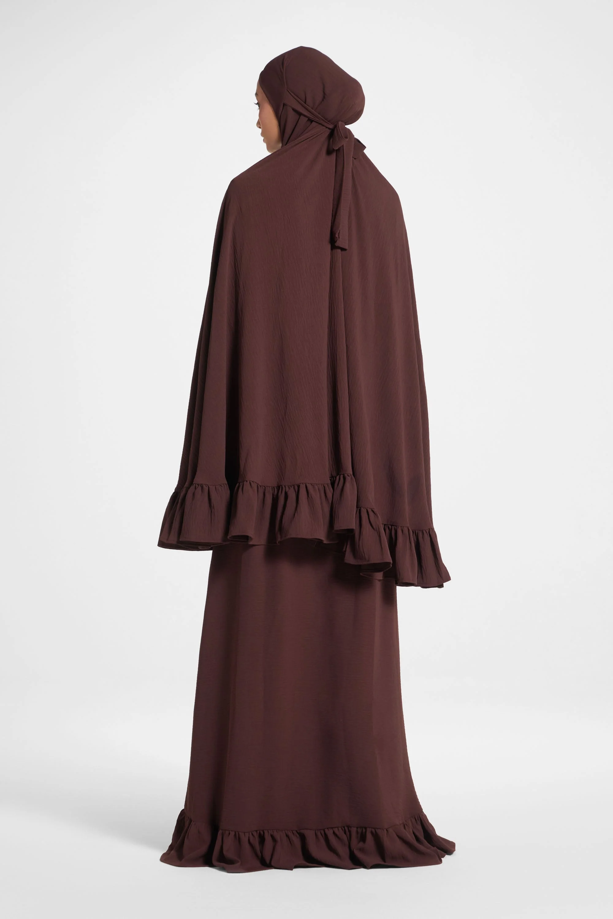 Ruffle Prayer Set - Chocolate - Image 4