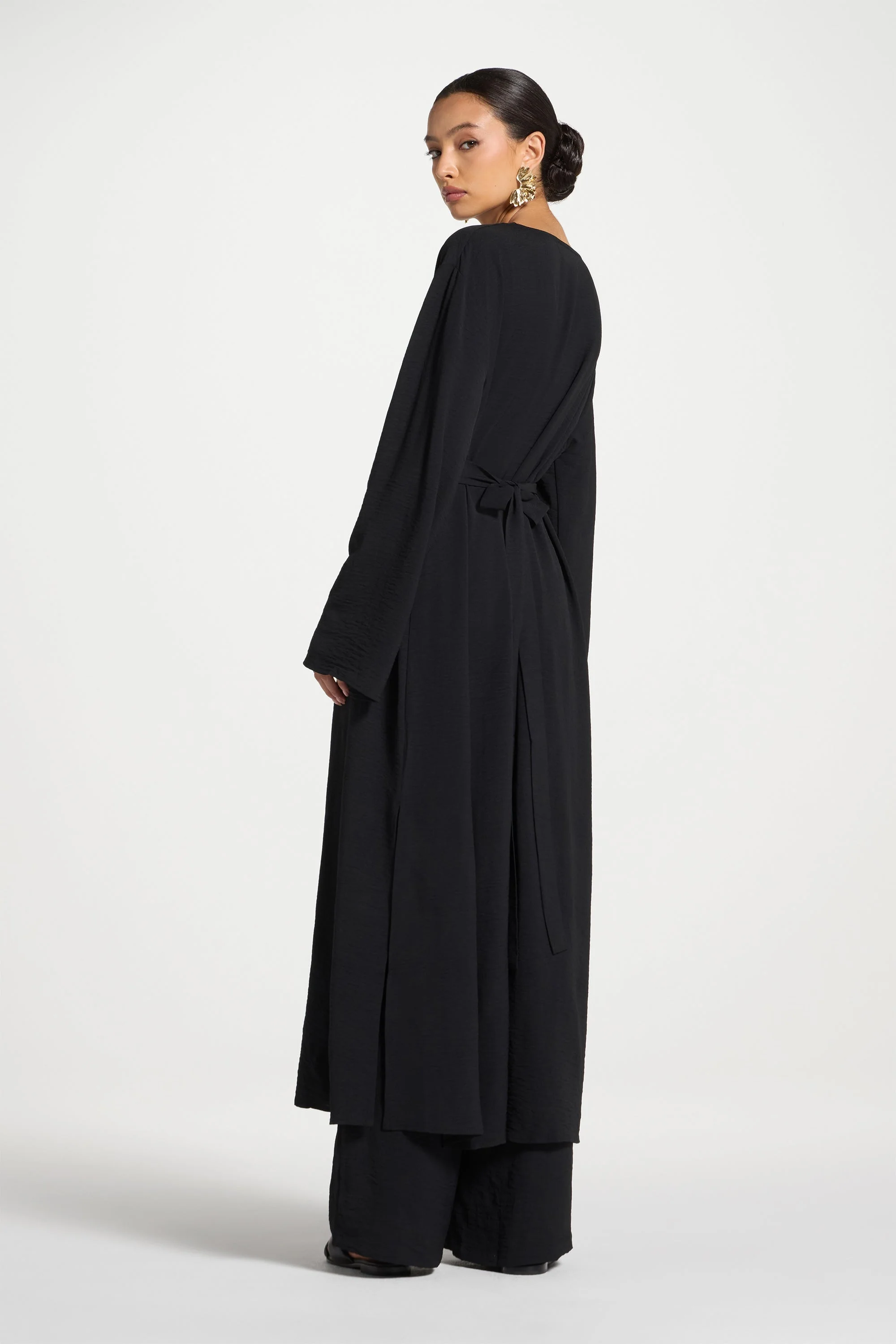 Safina Side Slit Tunic - Black - Image 4