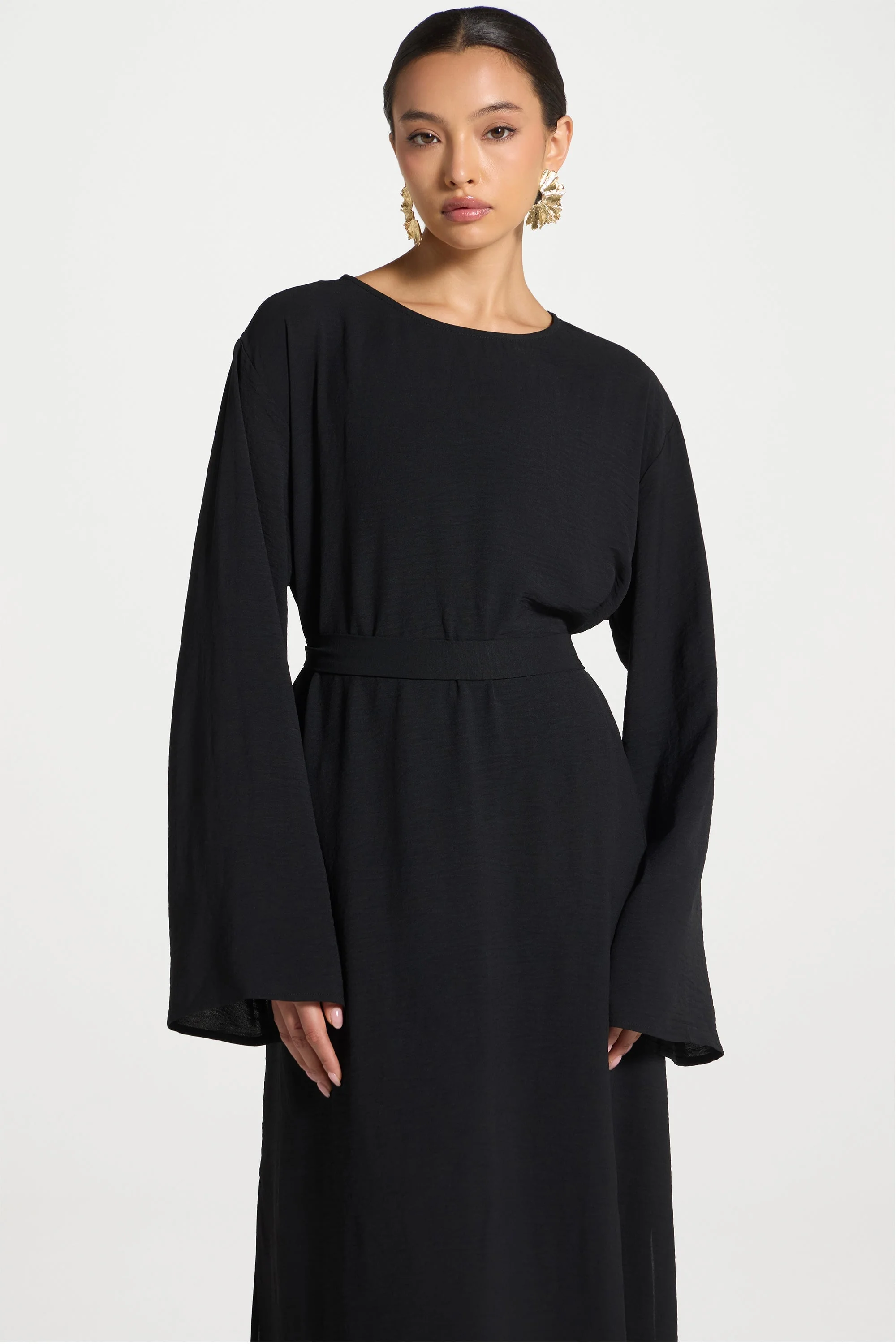 Safina Side Slit Tunic - Black - Image 5
