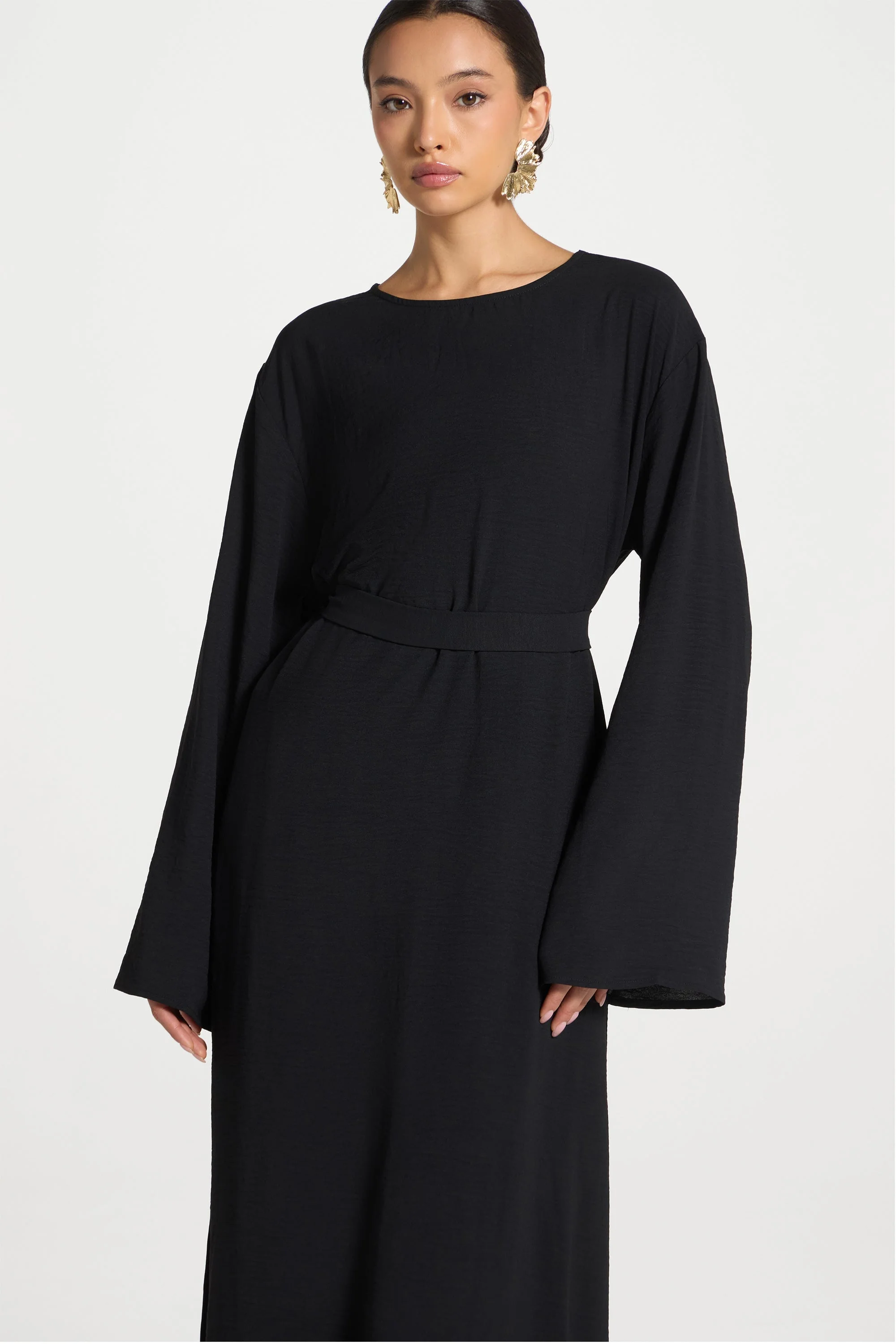 Safina Side Slit Tunic - Black - Image 6